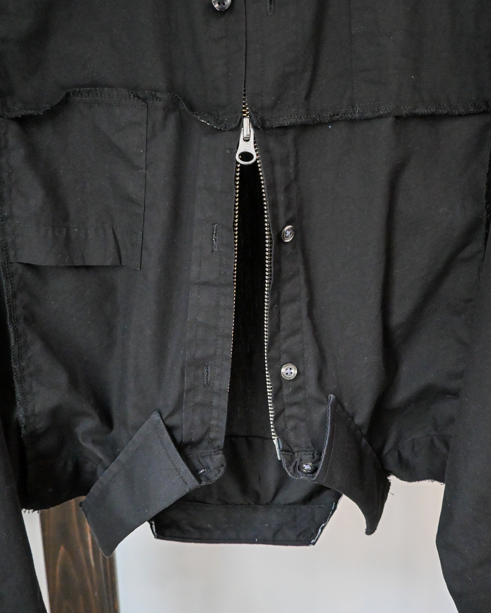 ID26−019-F / mirrored zip shirt【A】
