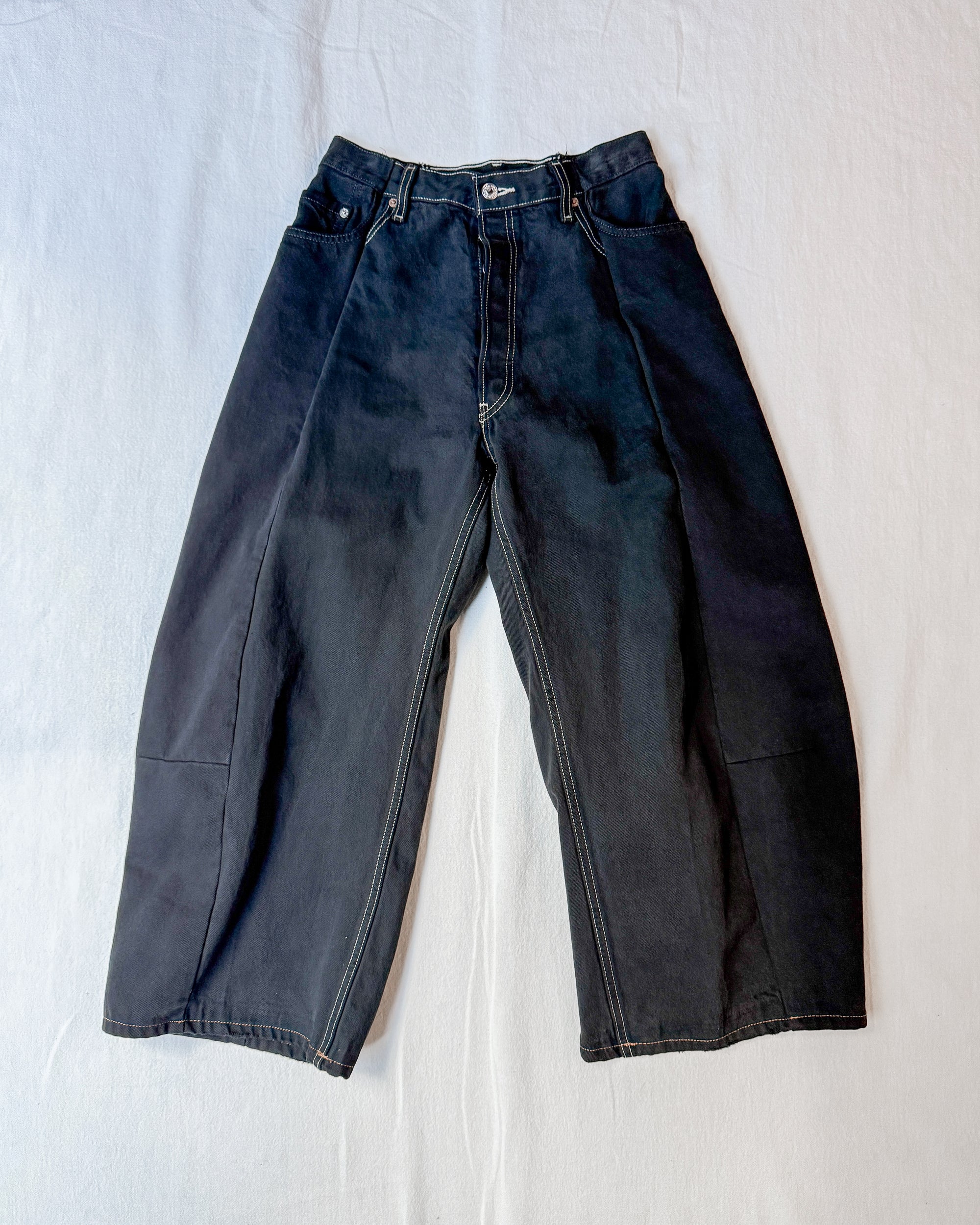ID-005-XS / curve buggy denim over dyed【A】