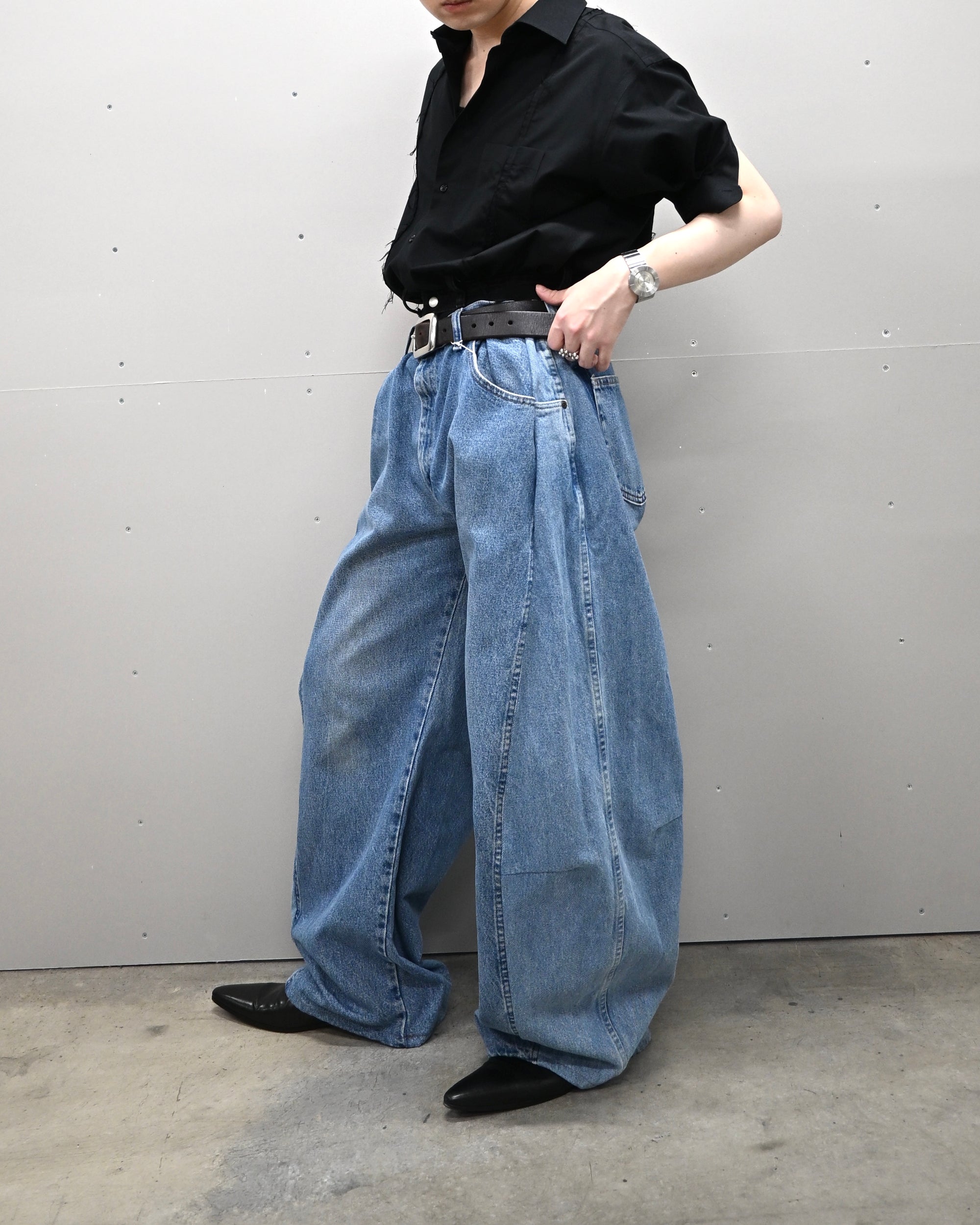 ID-001-14-XL / curve buggy denim 【A】