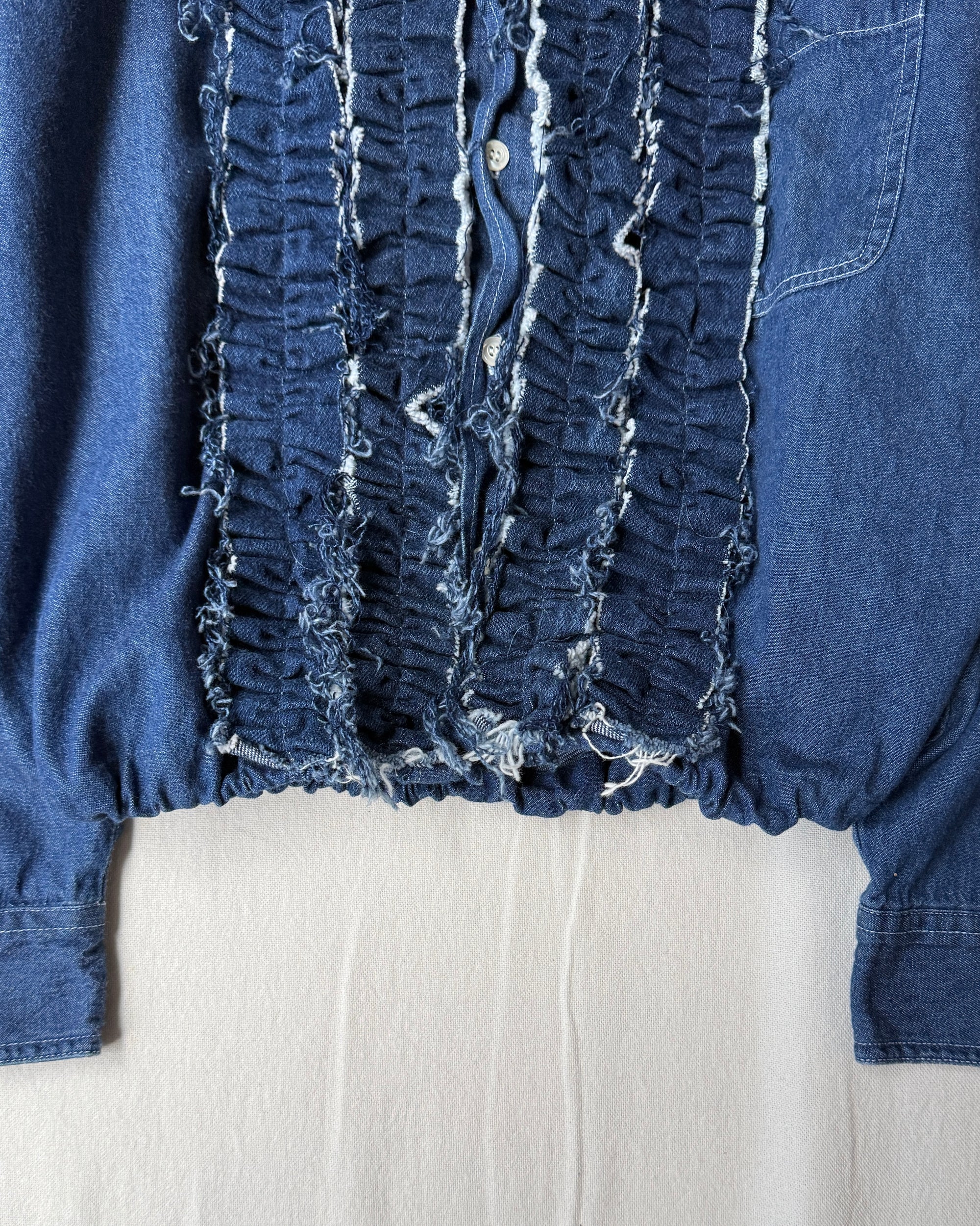 ID25-001-01-F / denim frill shirt【B】