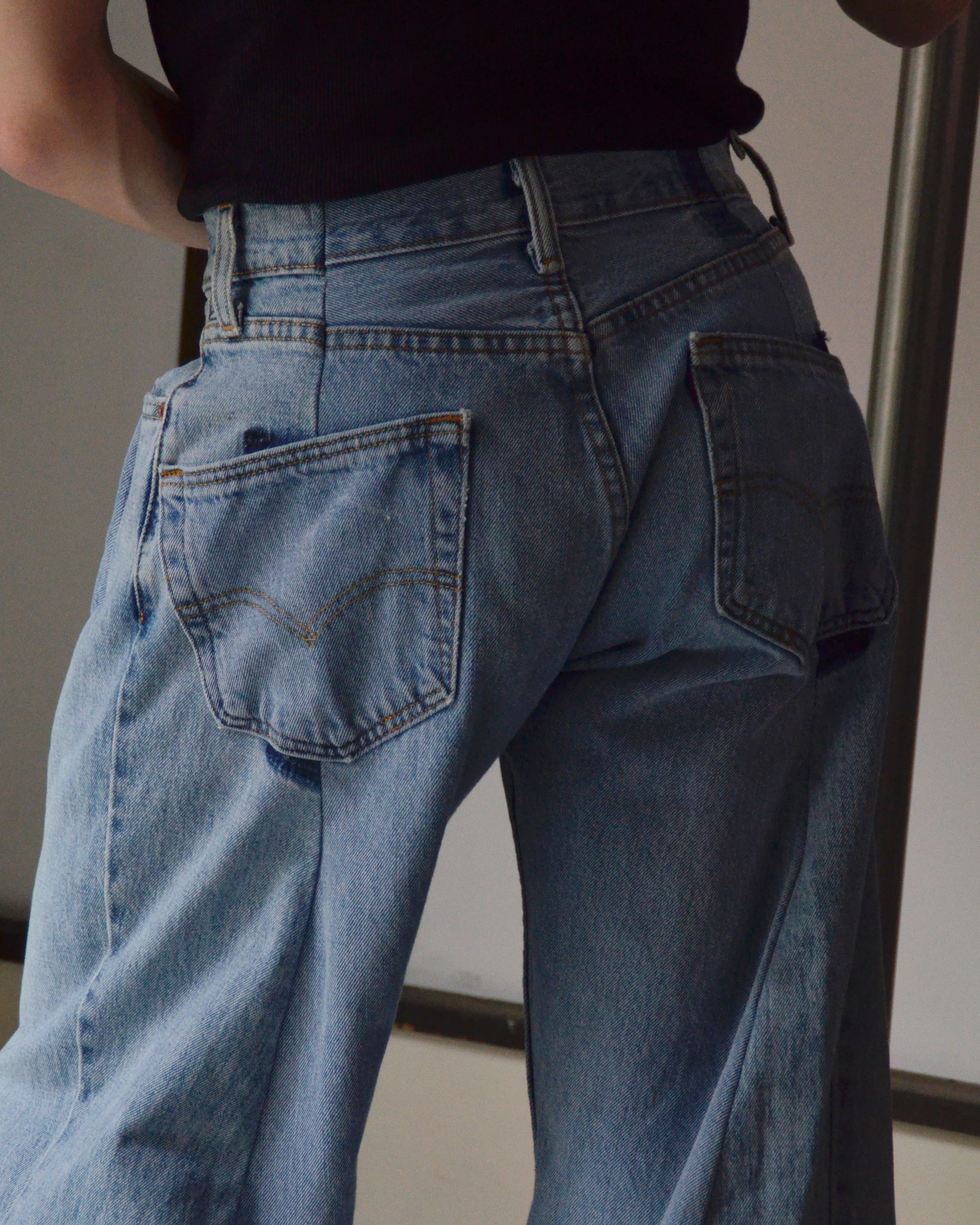 RE-010-15 / curve buggy denim【B】