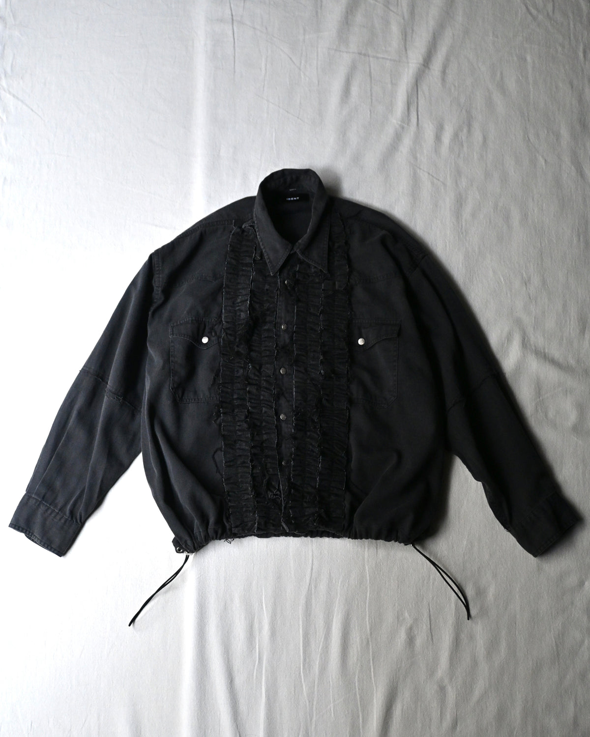 ID26-014-07-F / denim frill shirt【B】