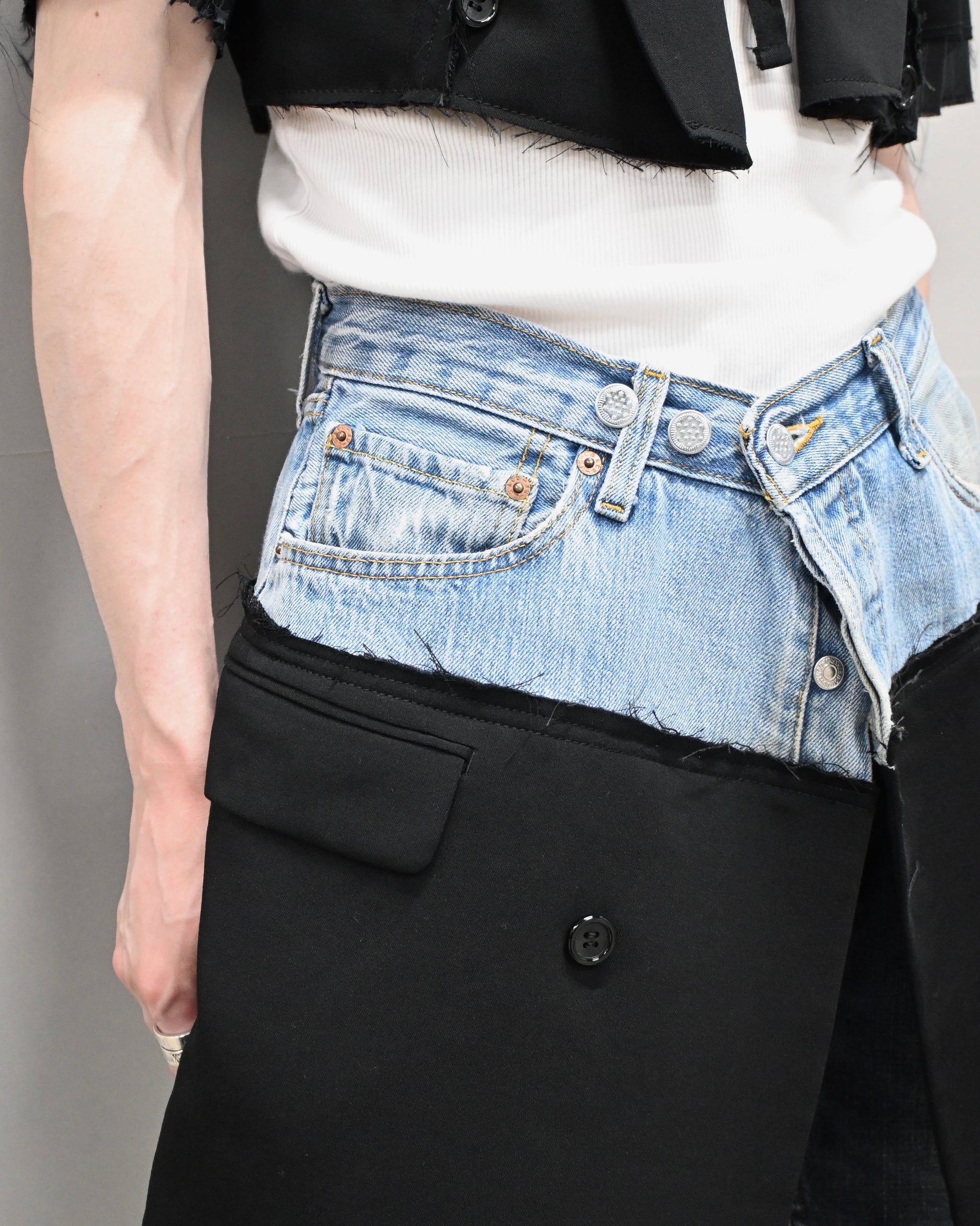 ID26-022-01-L / fake layered skirt 【A】