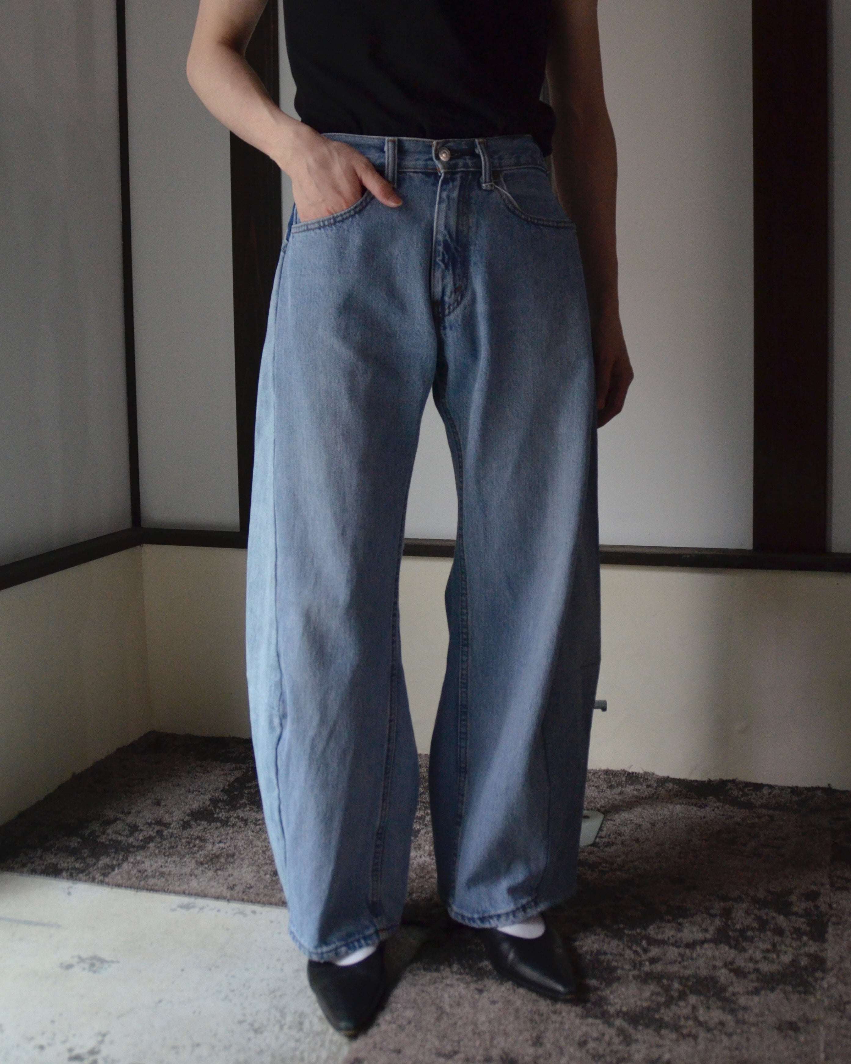 RE-010-15 / curve buggy denim【B】