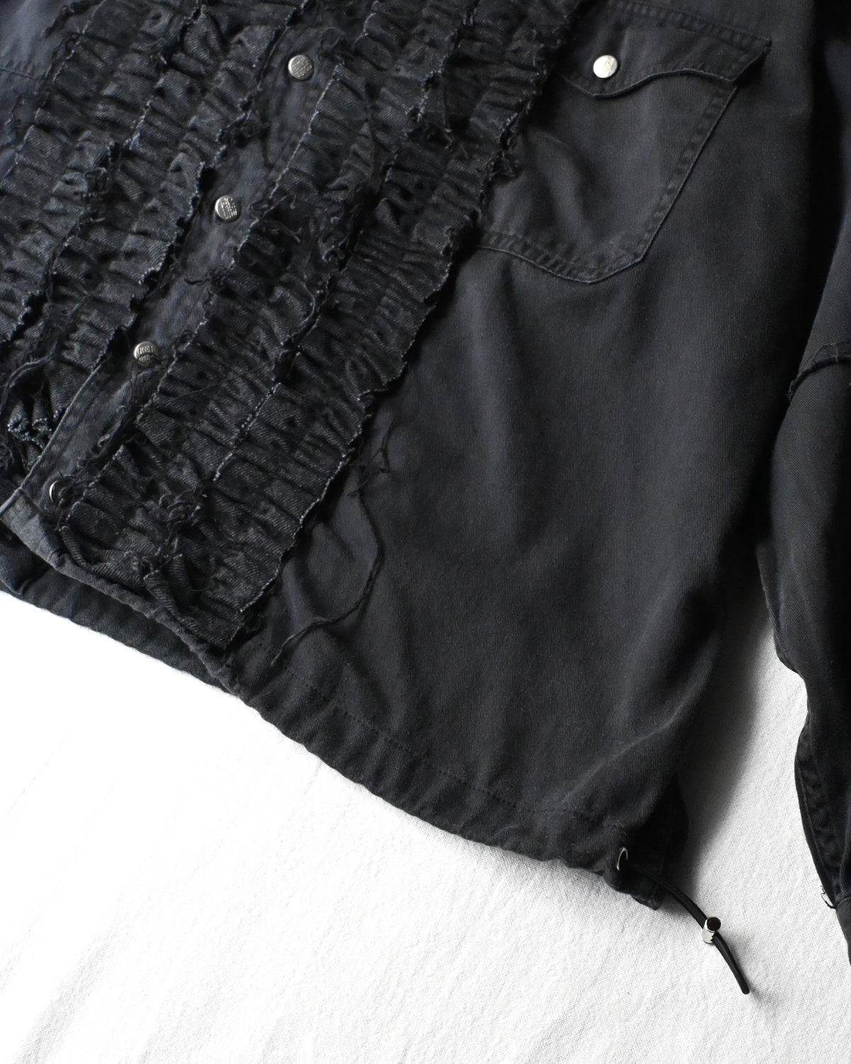 ID26-014-07-F / denim frill shirt【B】