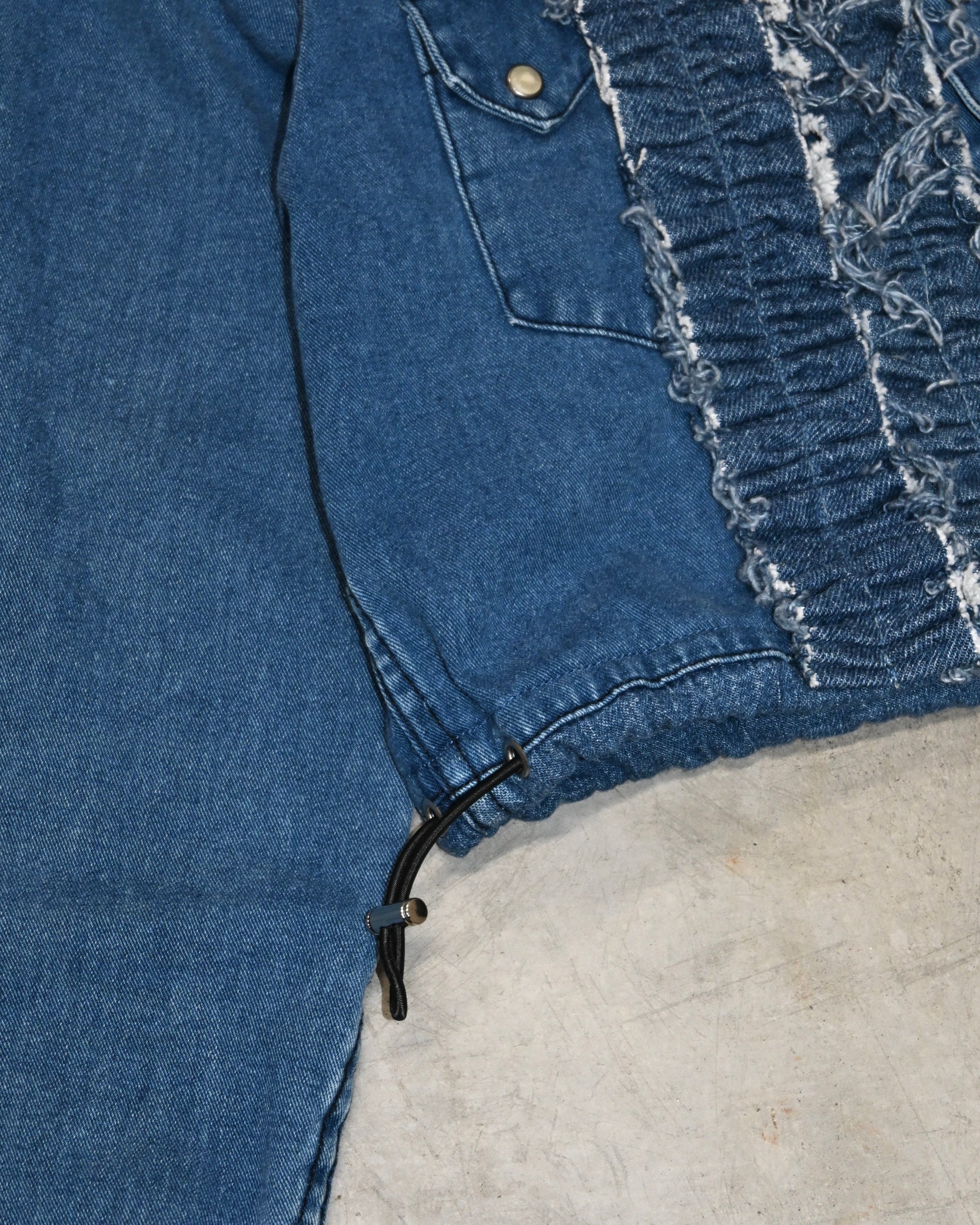 ID26-014-04-F / denim frill shirt 【B】
