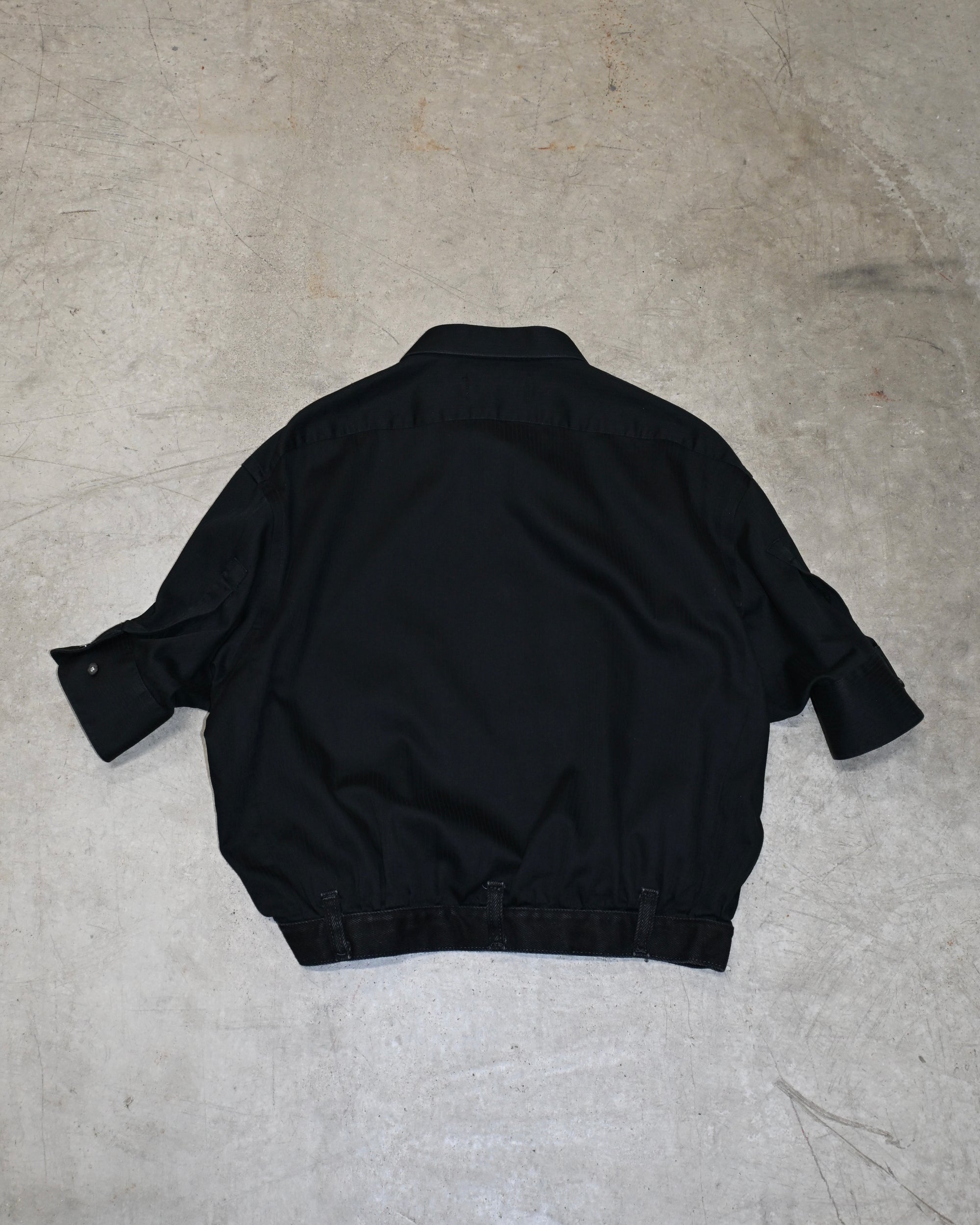 ID26-036-01-L / denim waist short sleeve shirt【A】