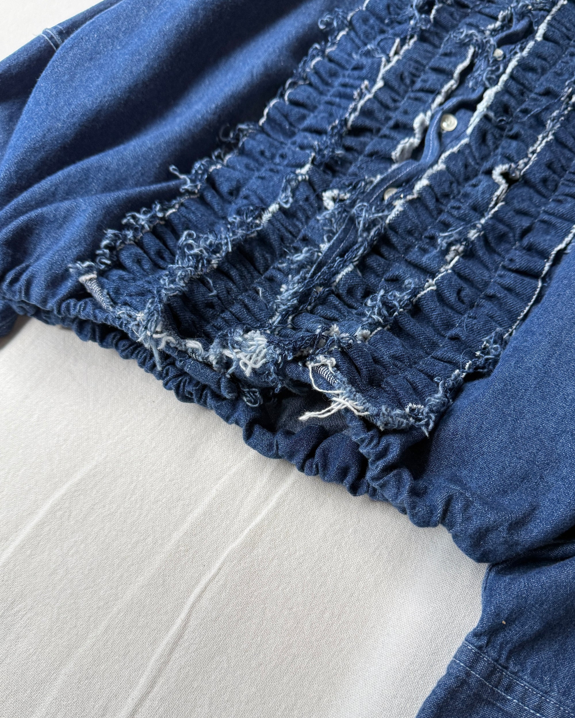 ID25-001-01-F / denim frill shirt【B】