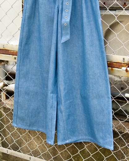 【残り1枚】UE-004 / rigid denim hakama pant