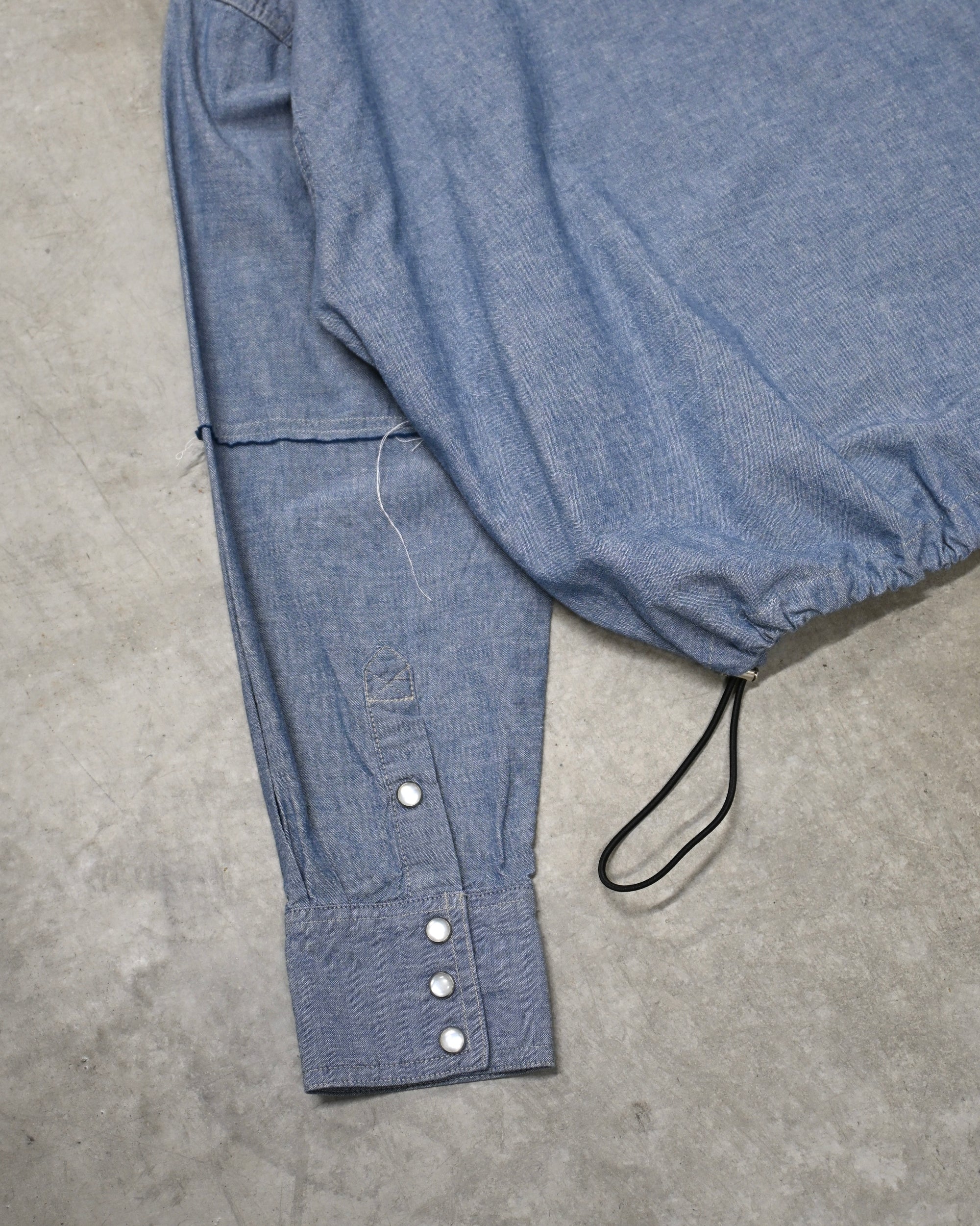ID26-014-04–F / denim frill shirt【C】