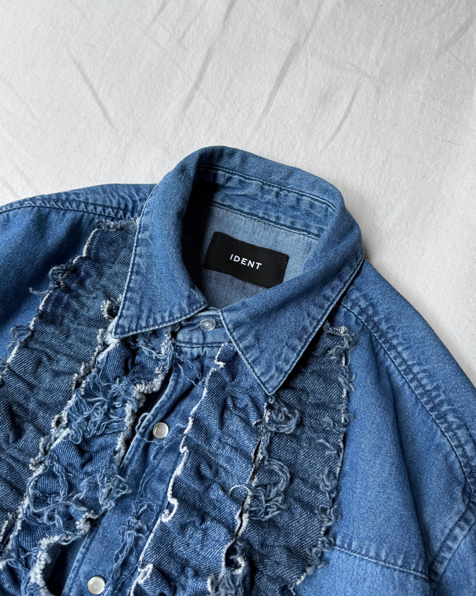 ID25-001-01-F / denim frill shirt【C】