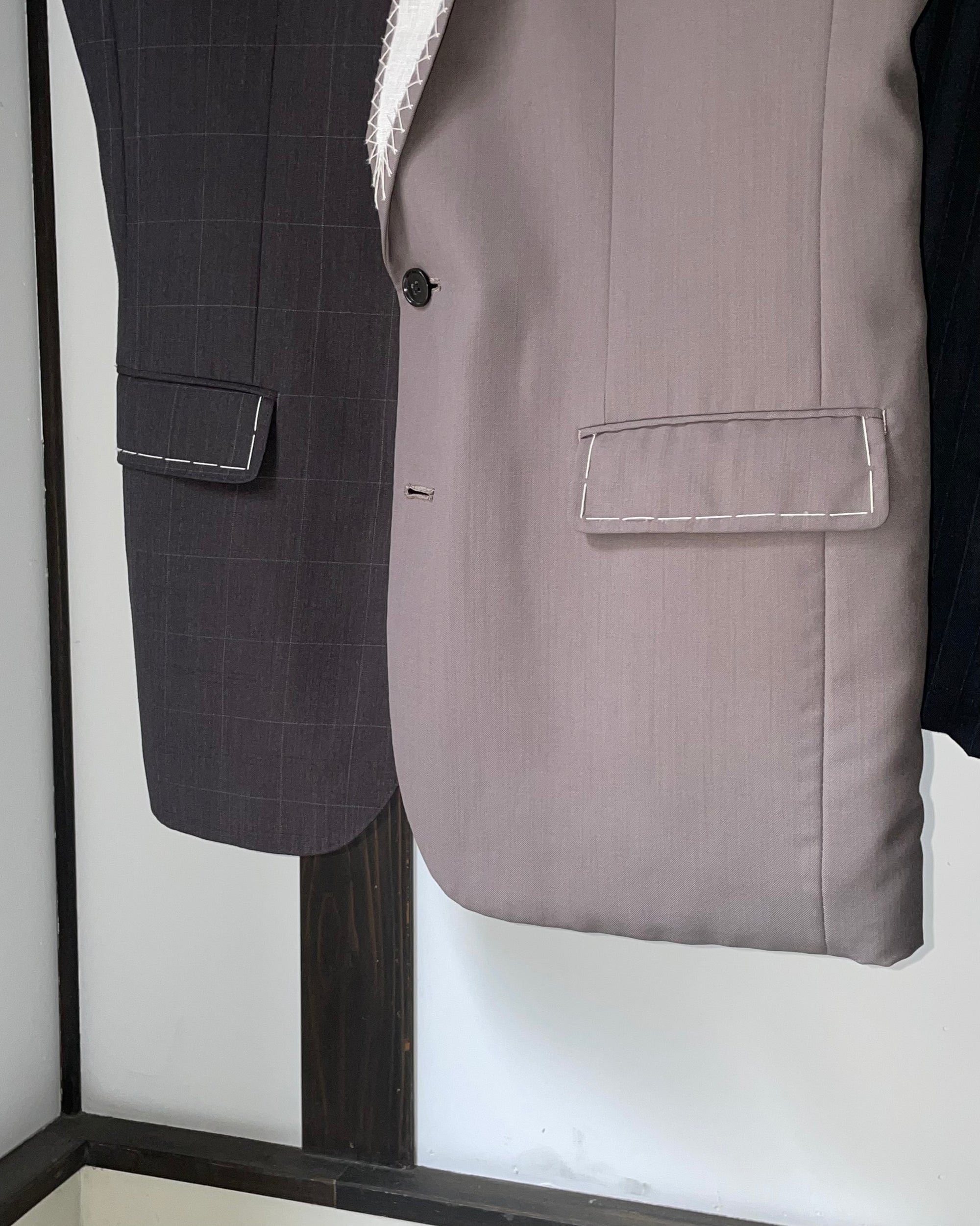 RE-015/hand stitch asymmetry vest【B】