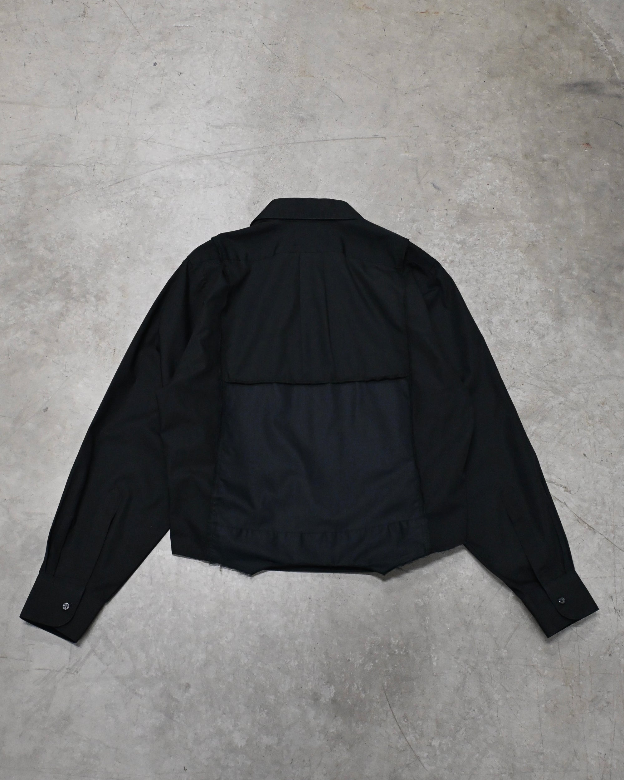 ID26-019-02-F / mirrored zip shirt【B】
