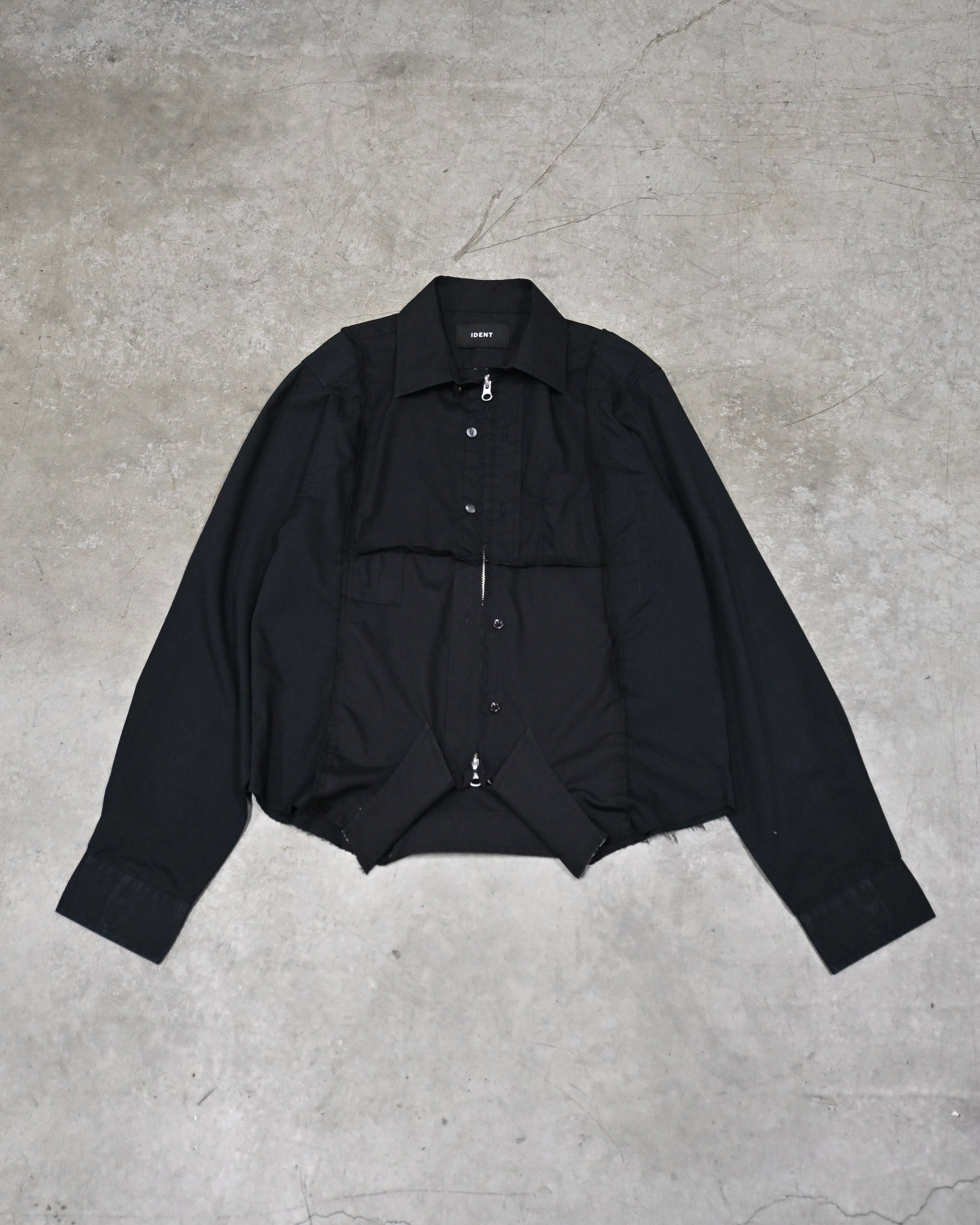 ID26-019-01-F / mirrored zip shirt【A】
