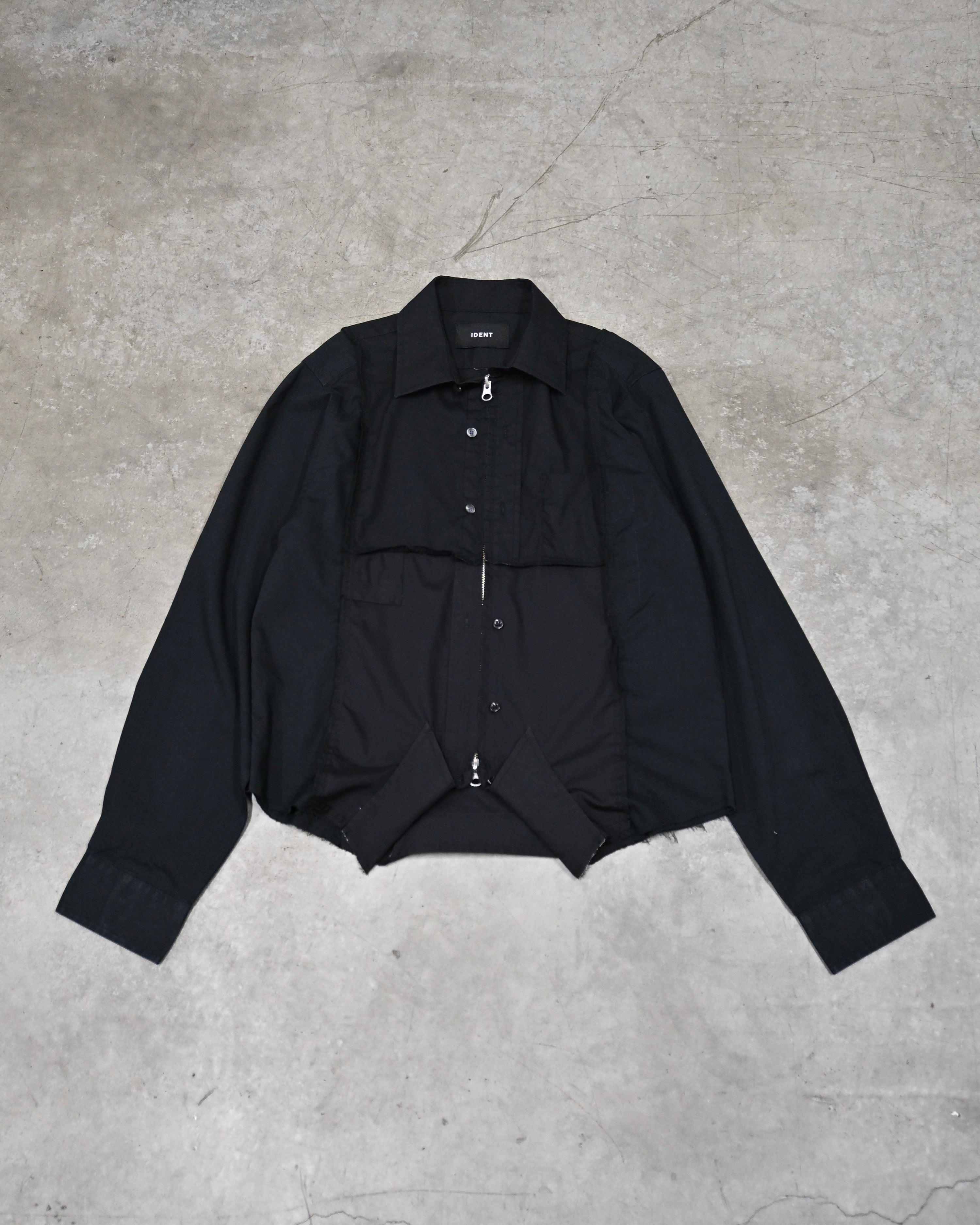 ID26-019-01-F / mirrored zip shirt【A】