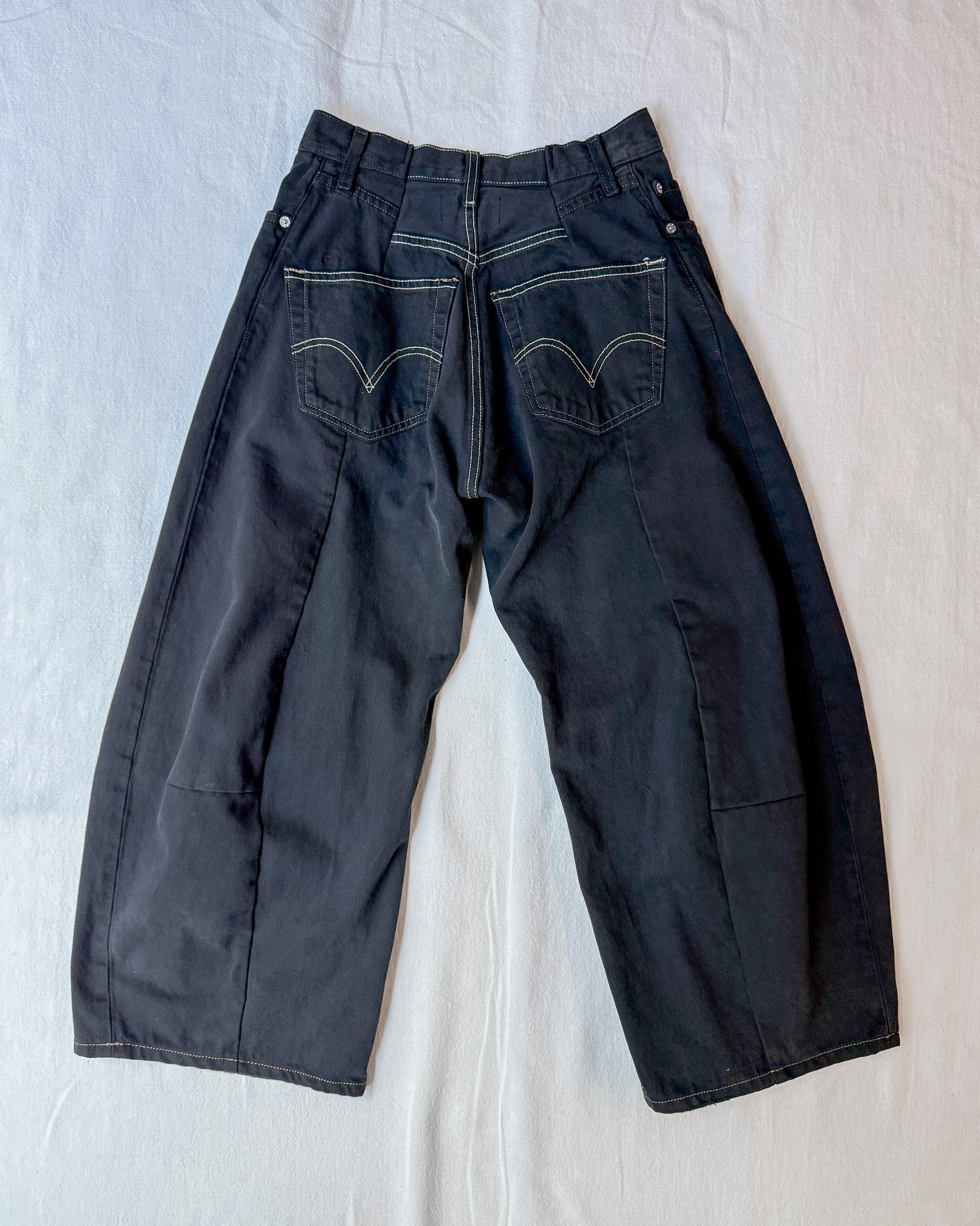 ID-005-XS / curve buggy denim over dyed【A】