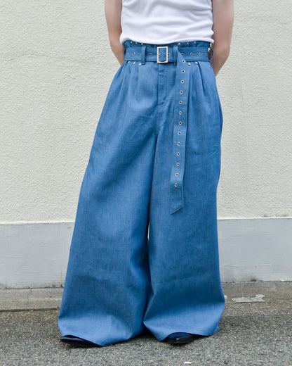 【残り1枚】UE-004 / rigid denim hakama pant