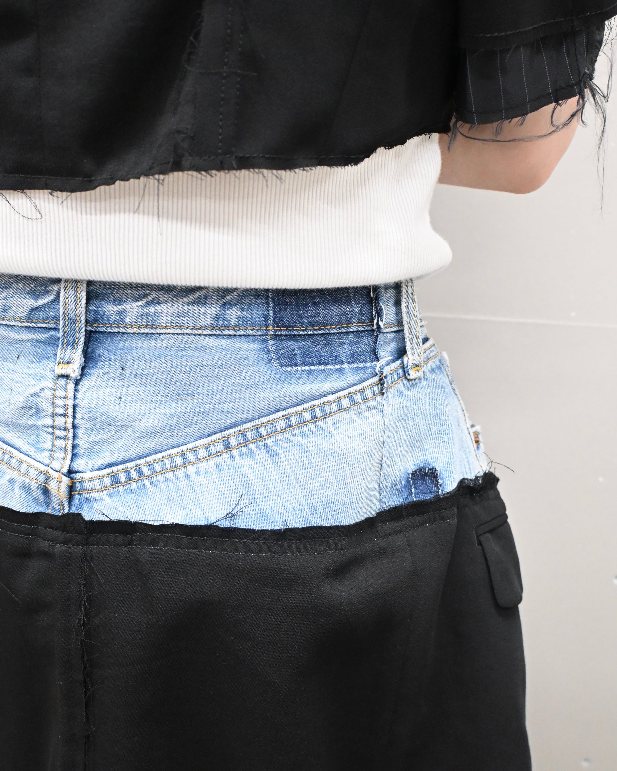 ID26-022-01-L / fake layered skirt 【A】