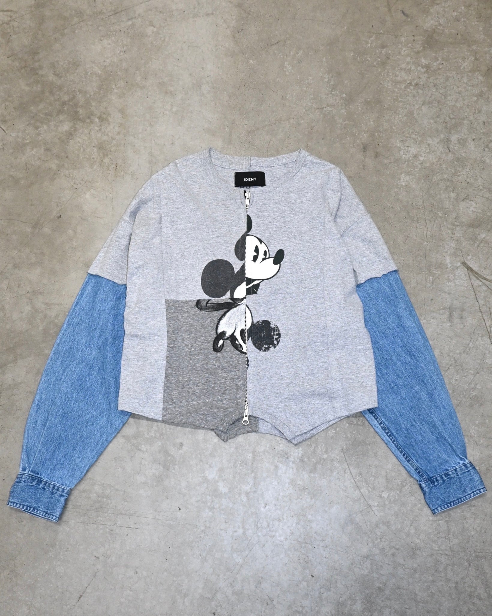 ID26-038-F / layered zip mickey top【A】