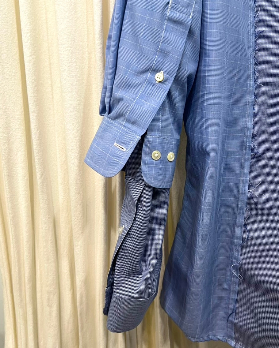 ID26-063-F / layered sleeve shirt 【B】