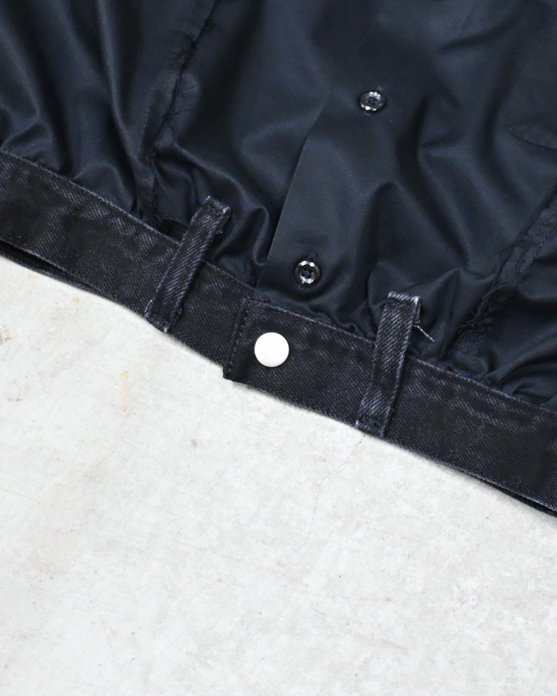 ID26-036-L / denim waist short sleeve shirt【A】