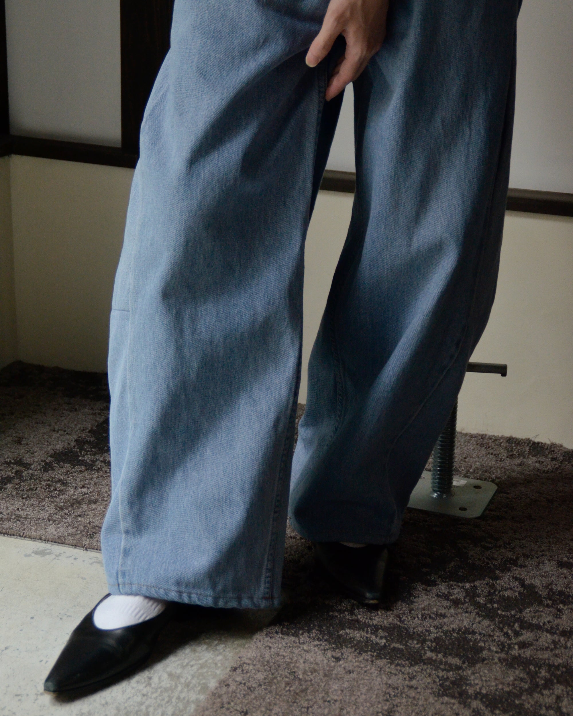 RE-010-18 / curve buggy denim【D】