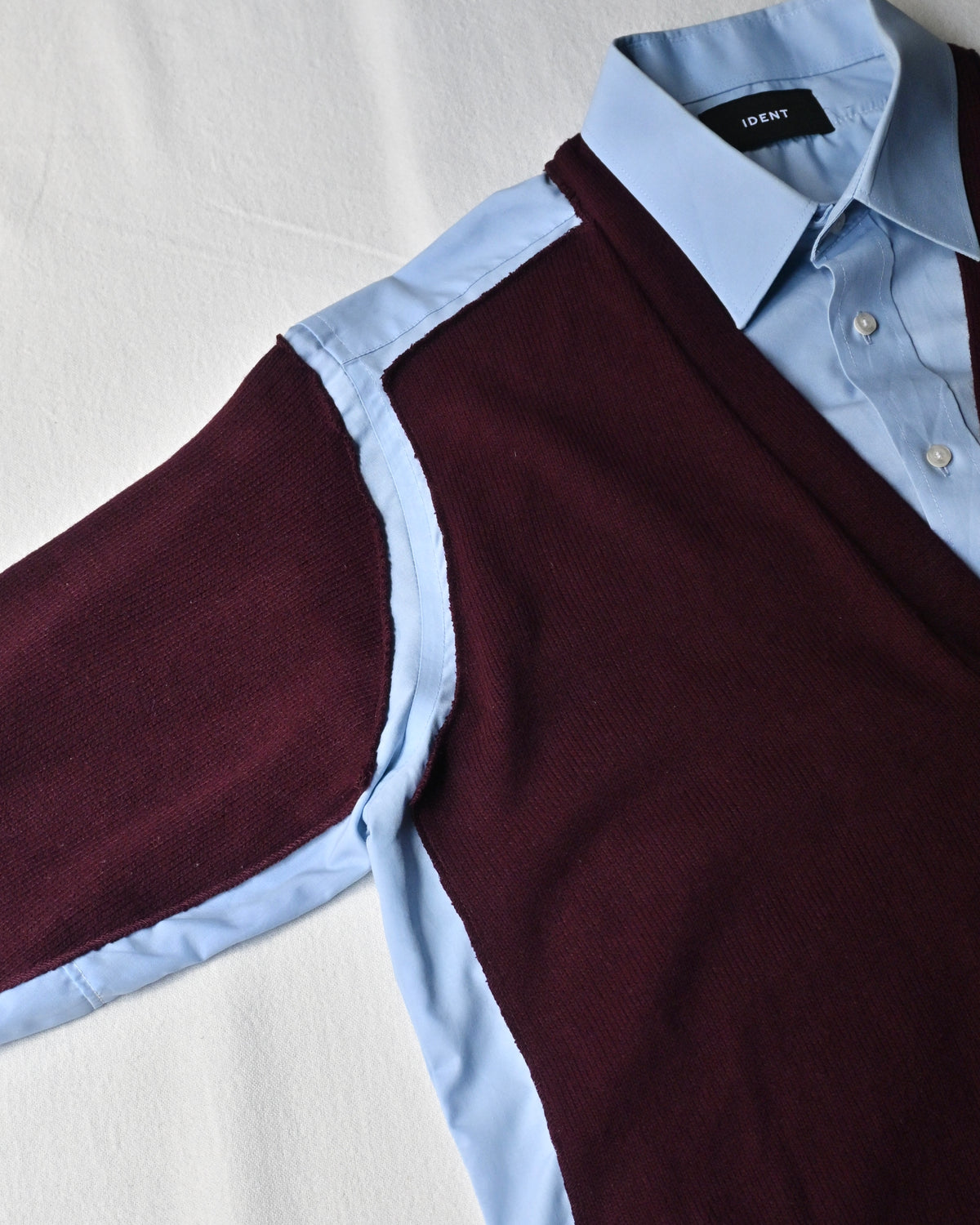 ID26-048-01-F / fake layered cardigan 【A】