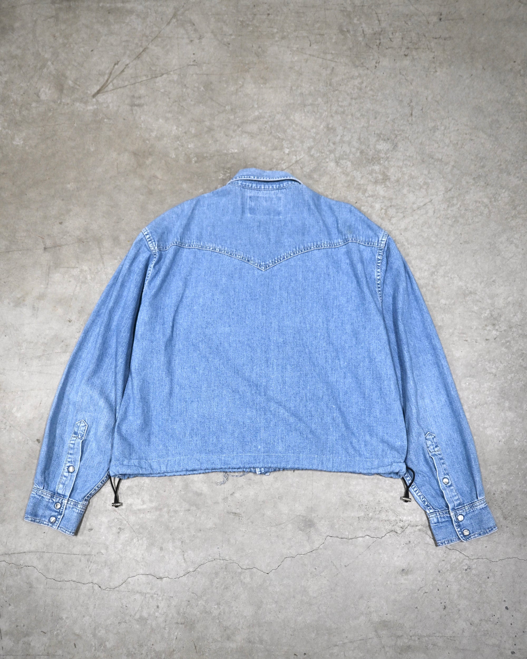 ID26-014-03-F / denim frill shirt 【A】