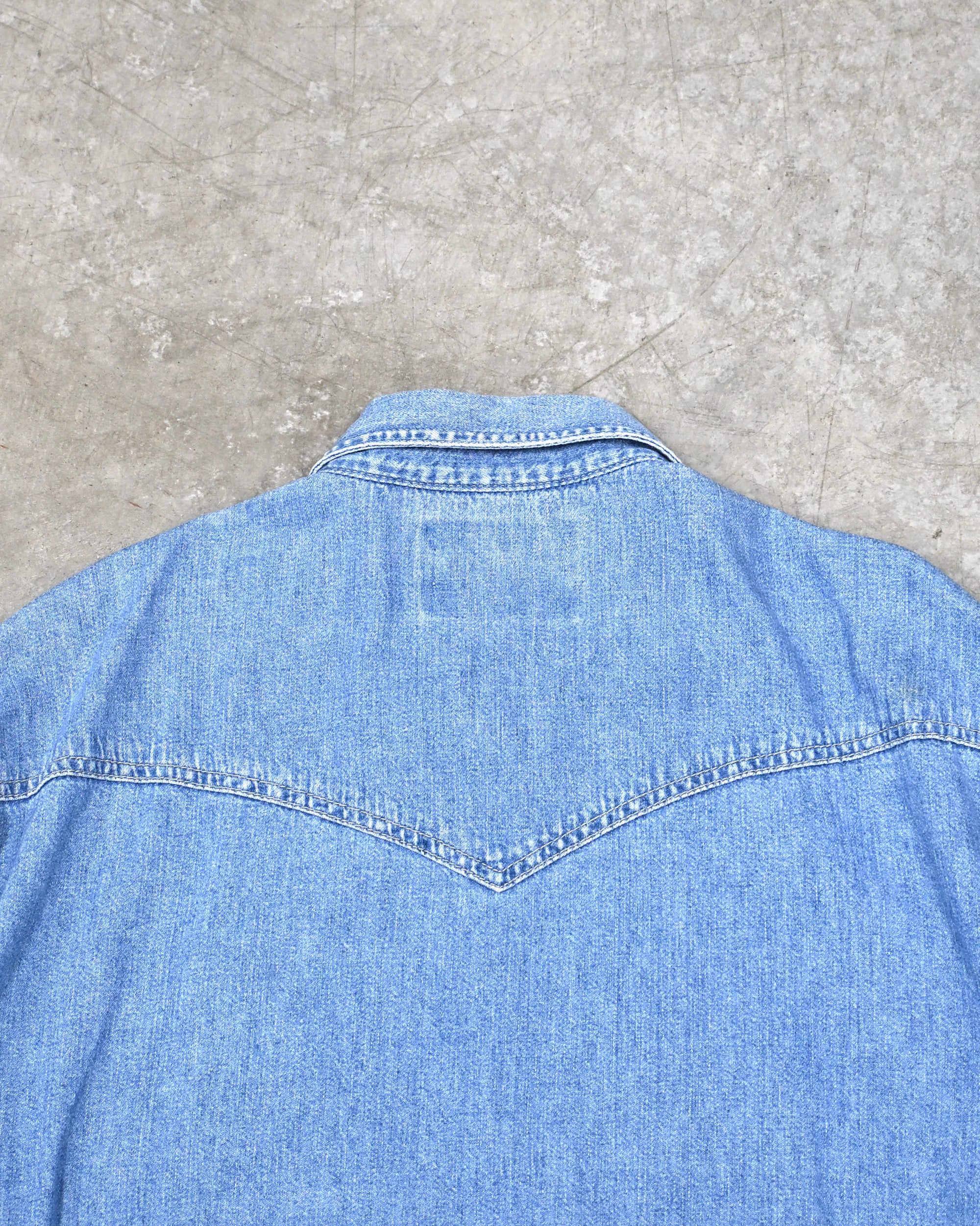 ID26-014-03-F / denim frill shirt 【A】