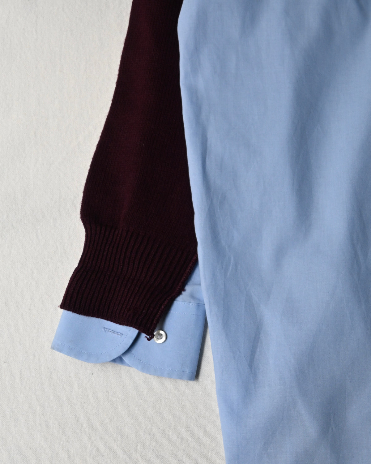 ID26-048-01-F / fake layered cardigan 【A】