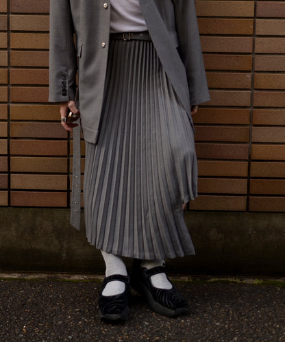 【残り僅か】UE-003 / asymmetry pleats skirt