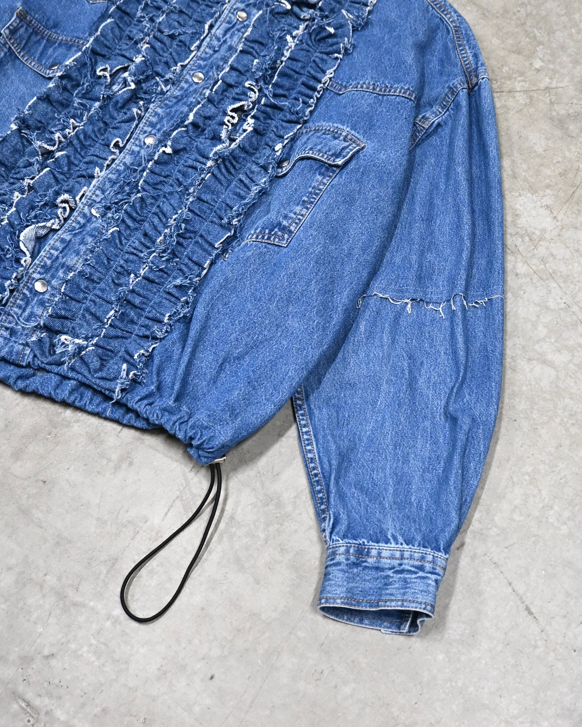 ID26-014-04-F / denim frill shirt 【A】