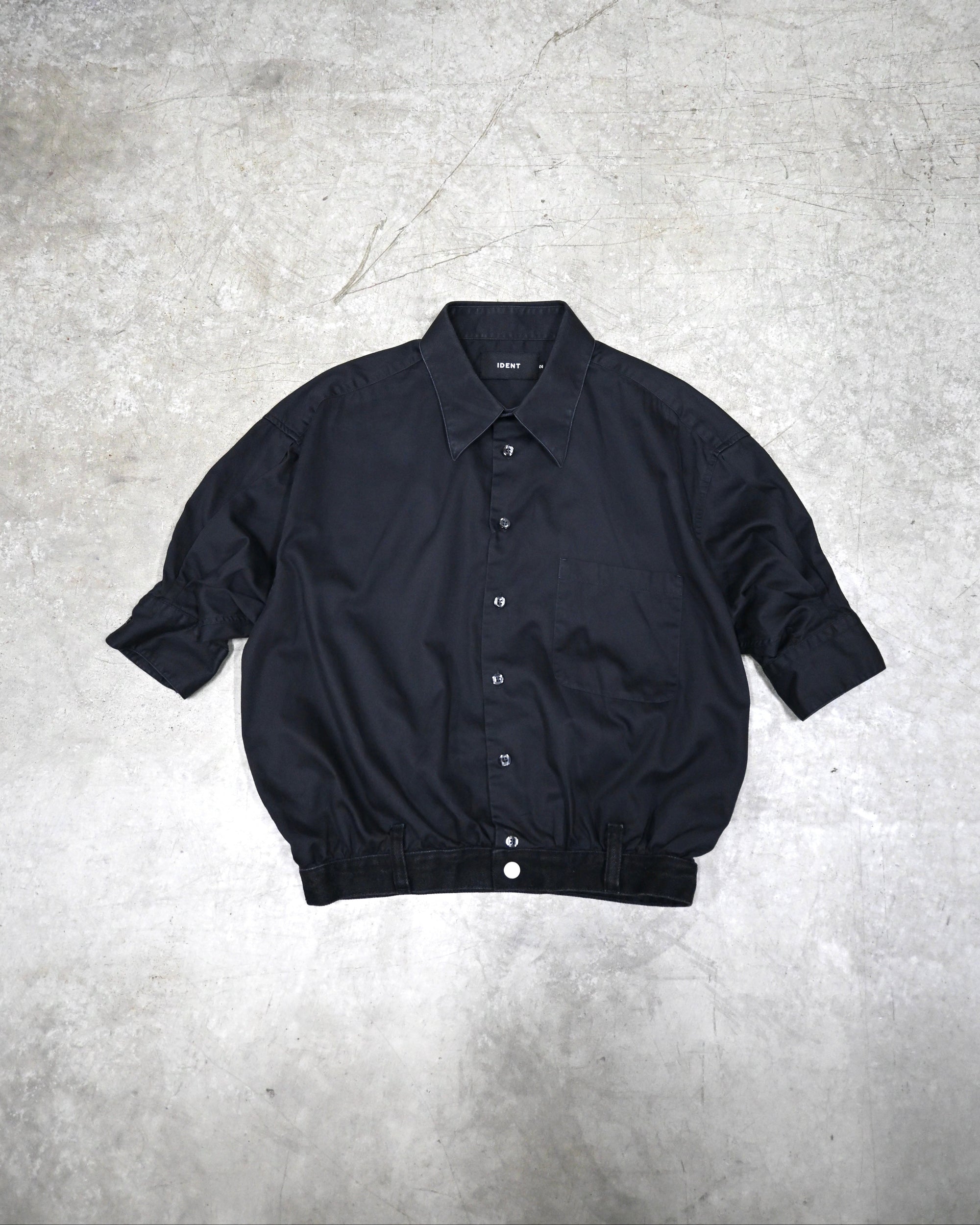 ID26-036-L / denim waist short sleeve shirt【B】