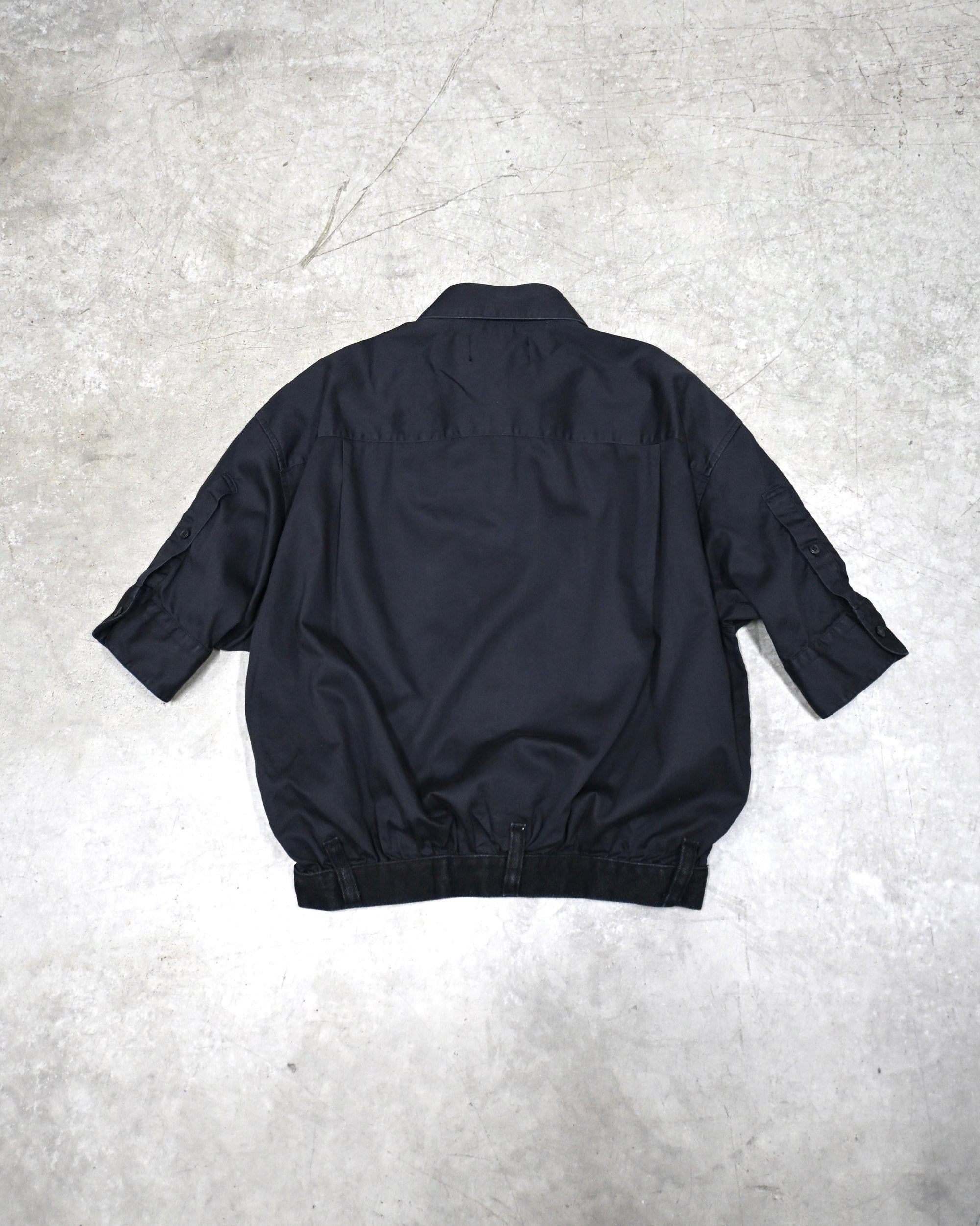 ID26-036-L / denim waist short sleeve shirt【B】