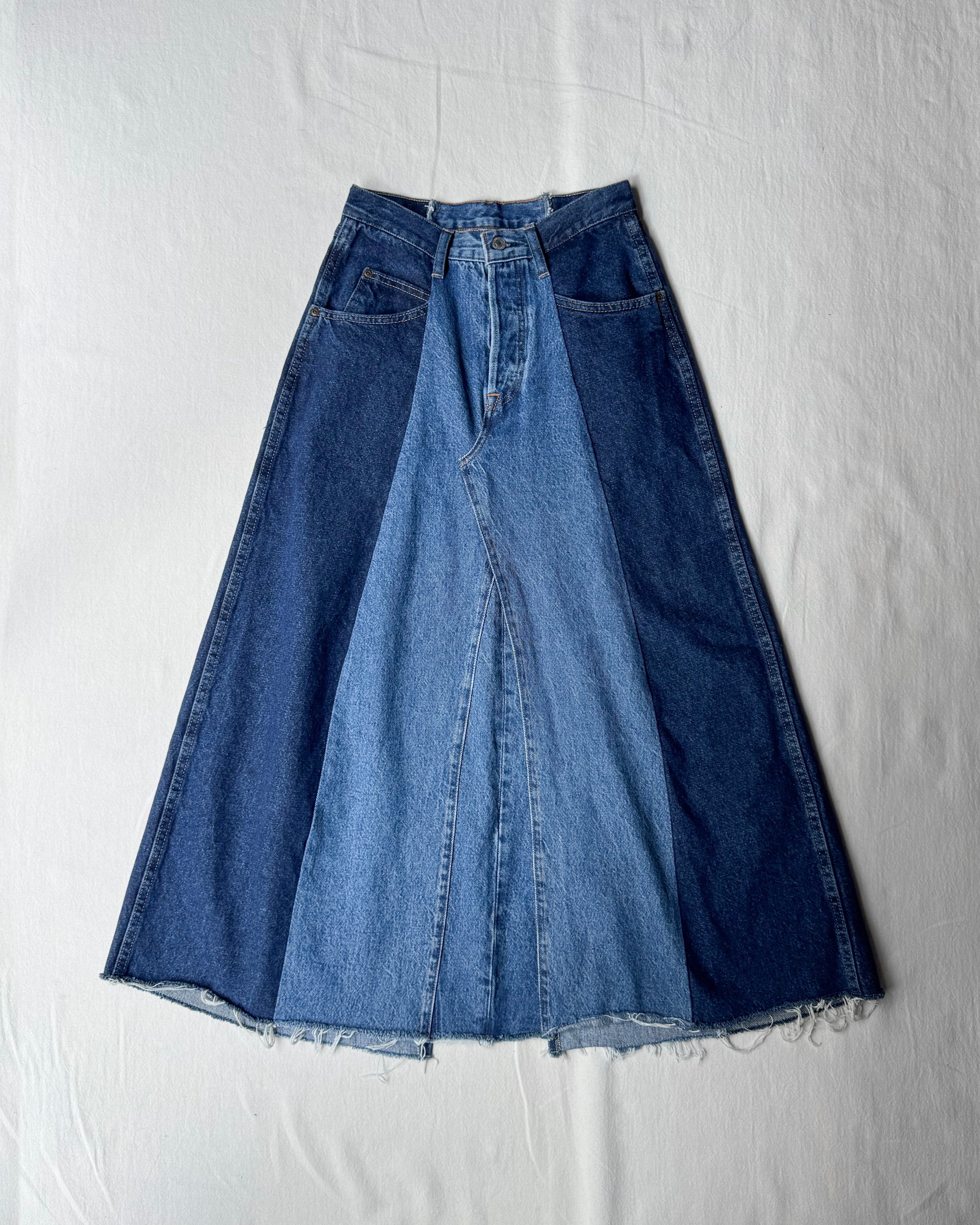 ID25-020-S-01 / rebuild denim skirt【A】