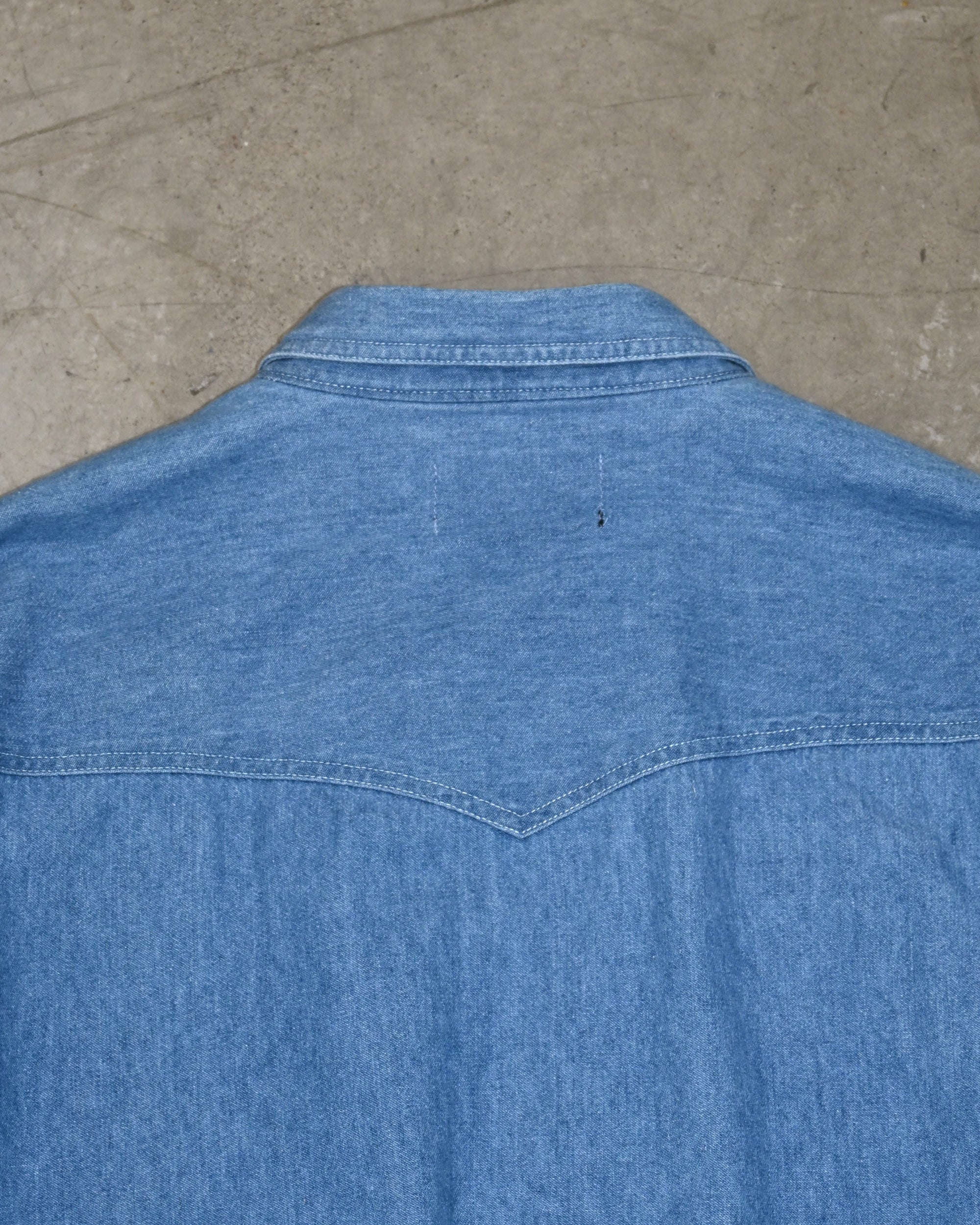 ID26-014-03-F / denim frill shirt 【B】