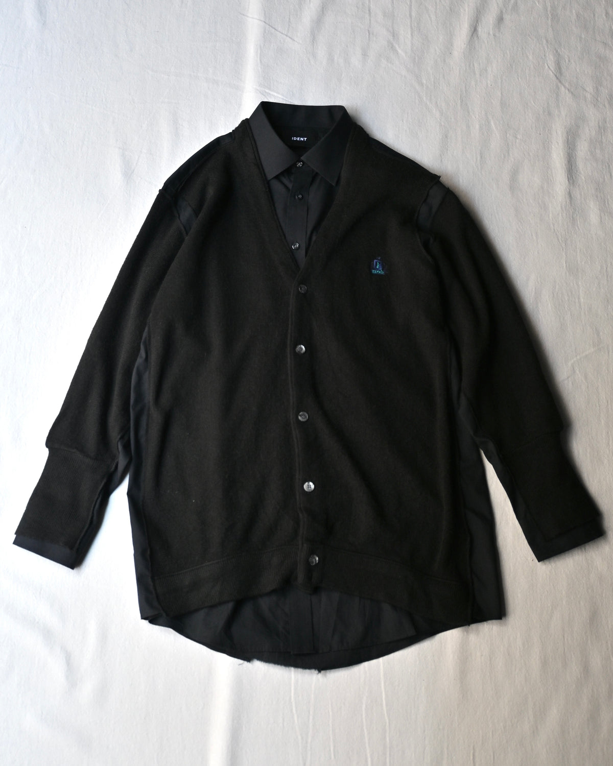 ID26-048-01-F / fake layered cardigan 【B】