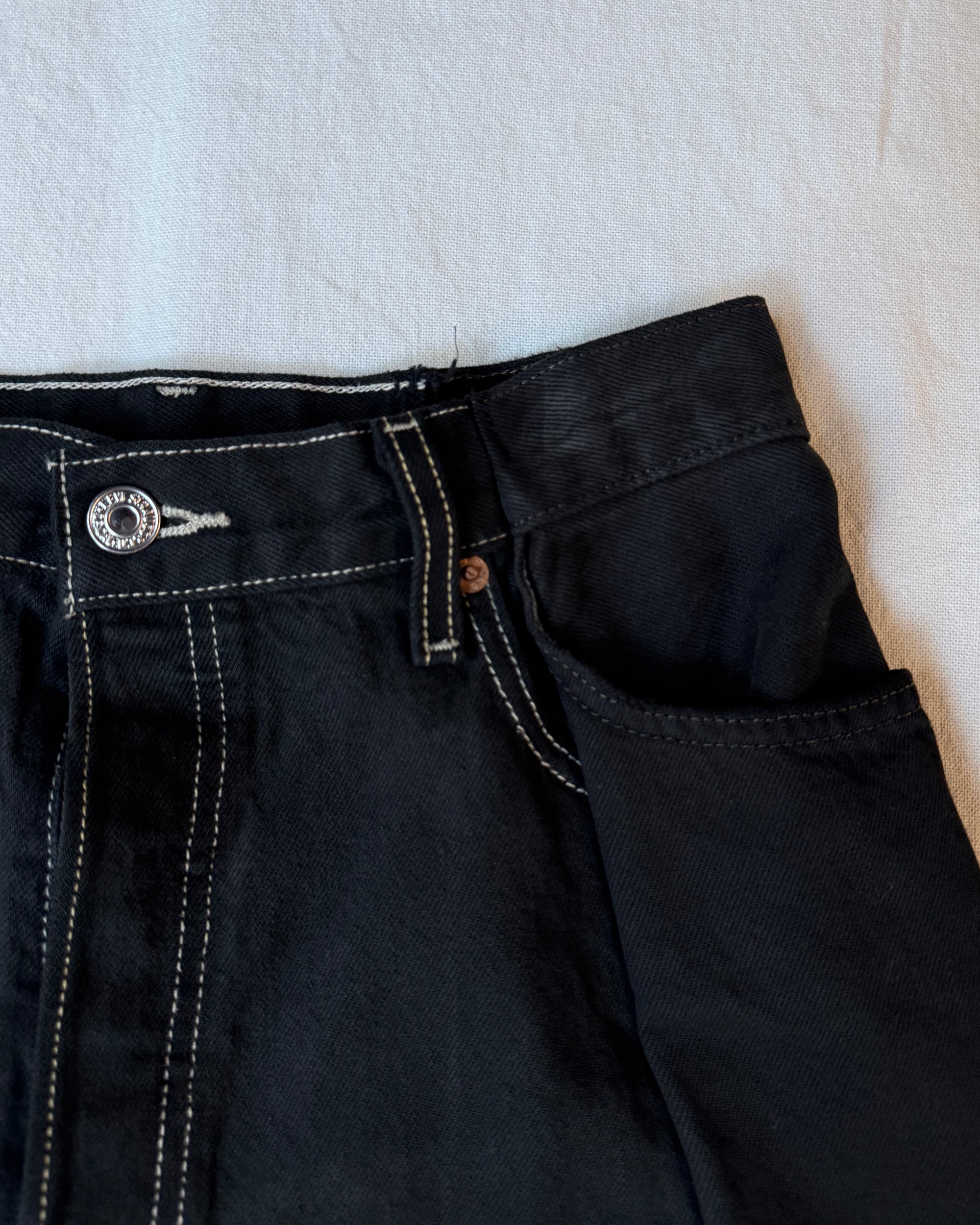 ID-005-XS / curve buggy denim over dyed【A】