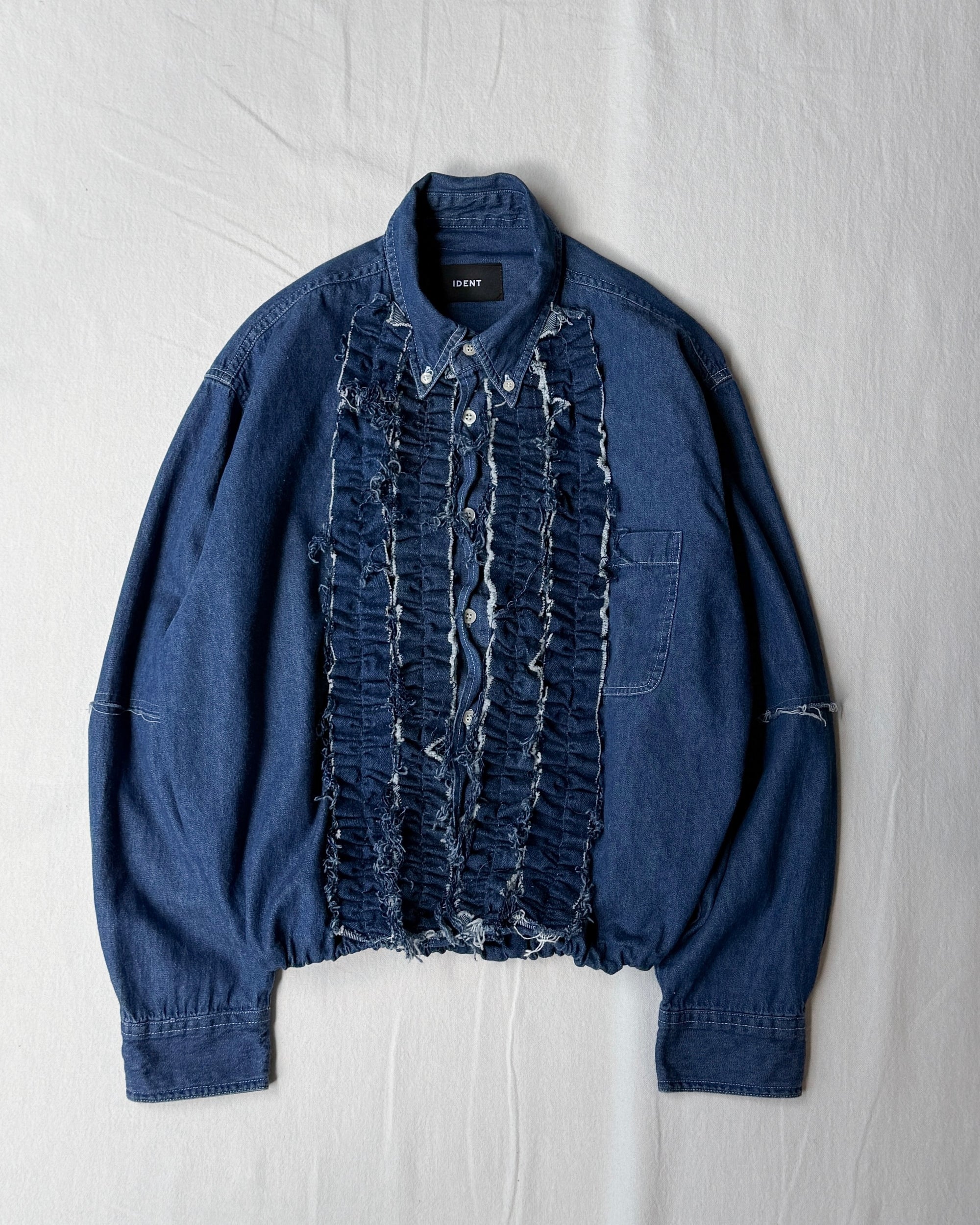 ID25-001-01-F / denim frill shirt【B】