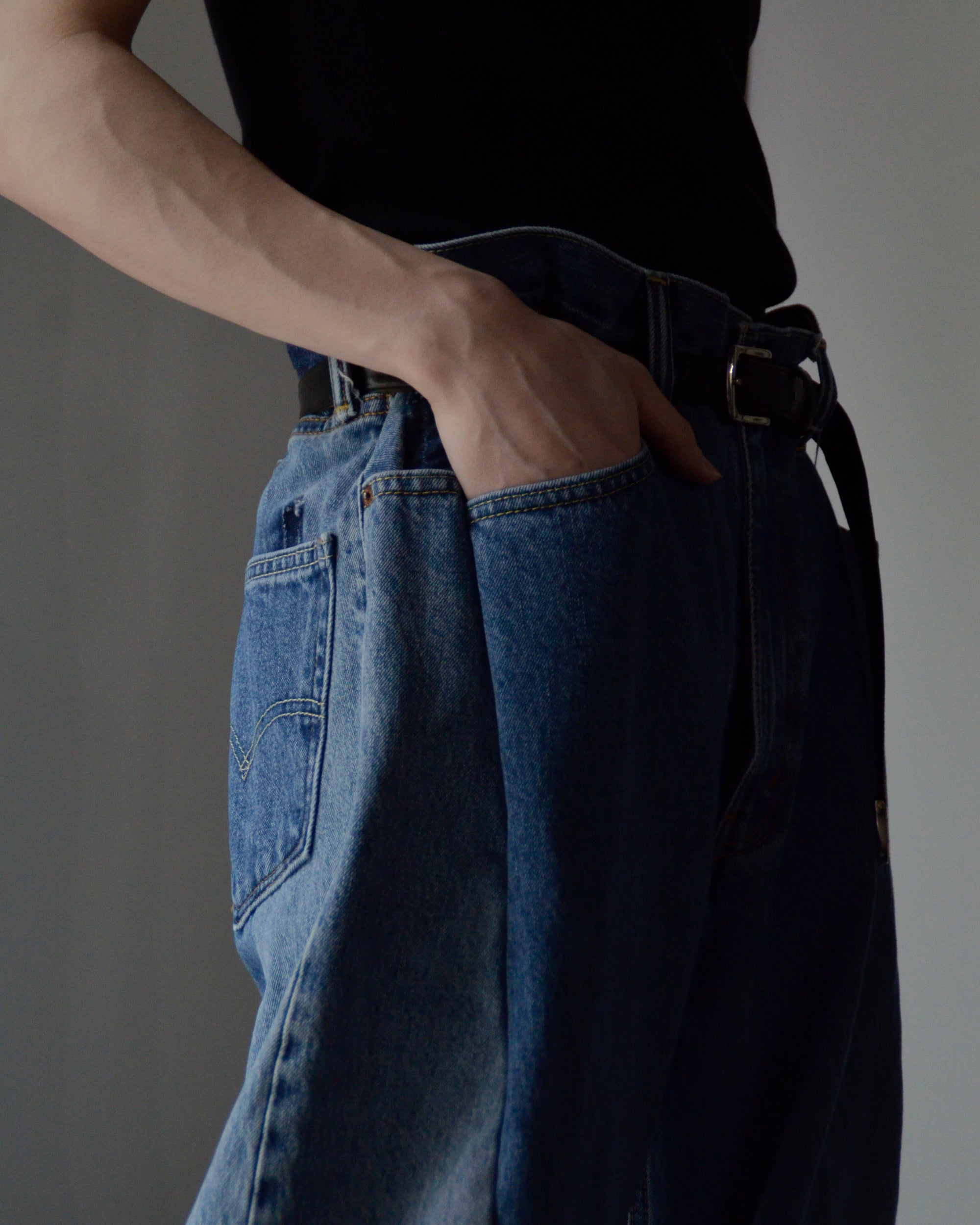 RE-010-18 / curve buggy denim【J】