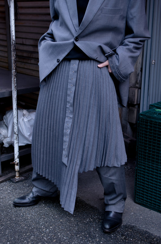 【残り僅か】UE-003 / asymmetry pleats skirt