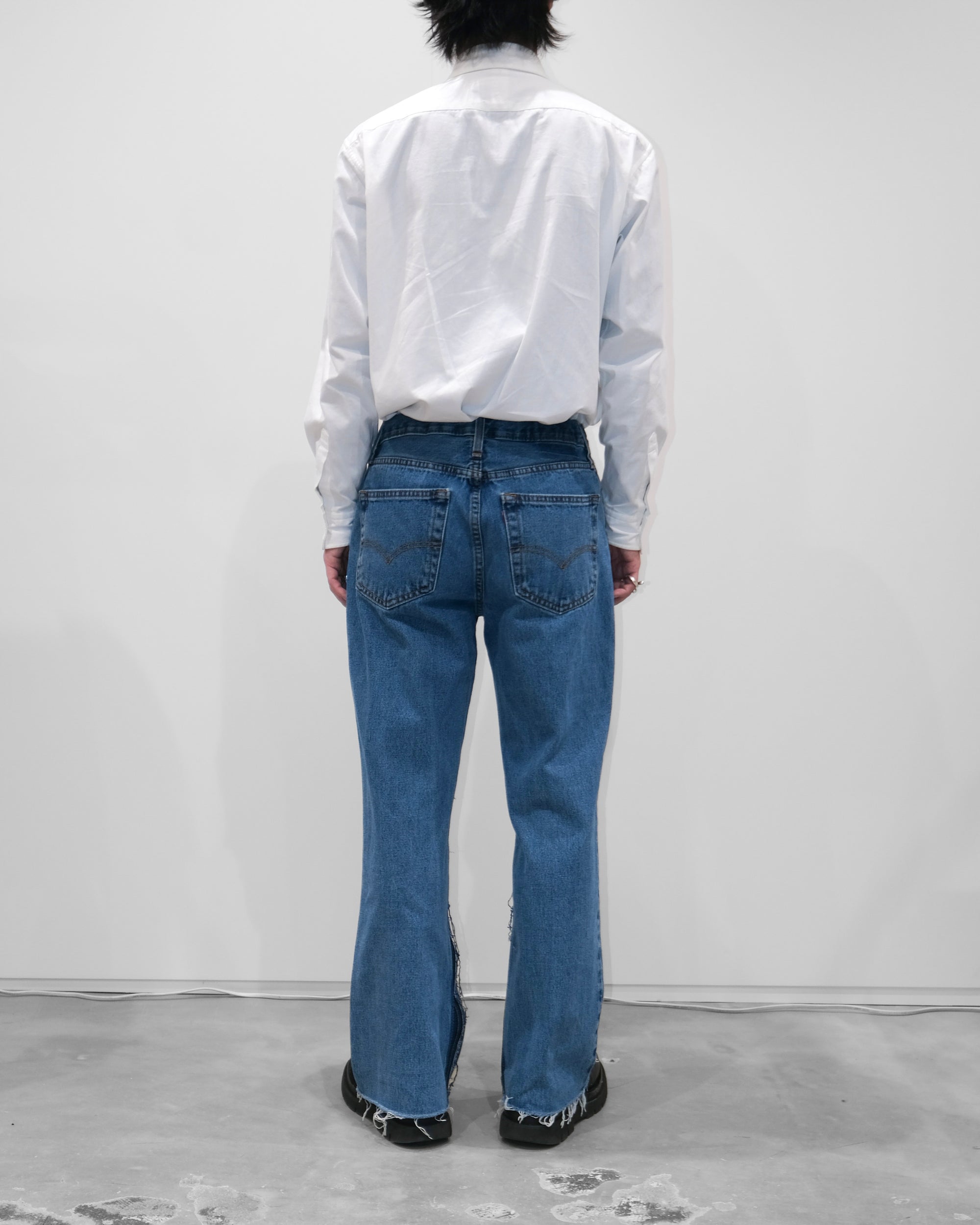 ID26-009-F / cut off straight denim【A】
