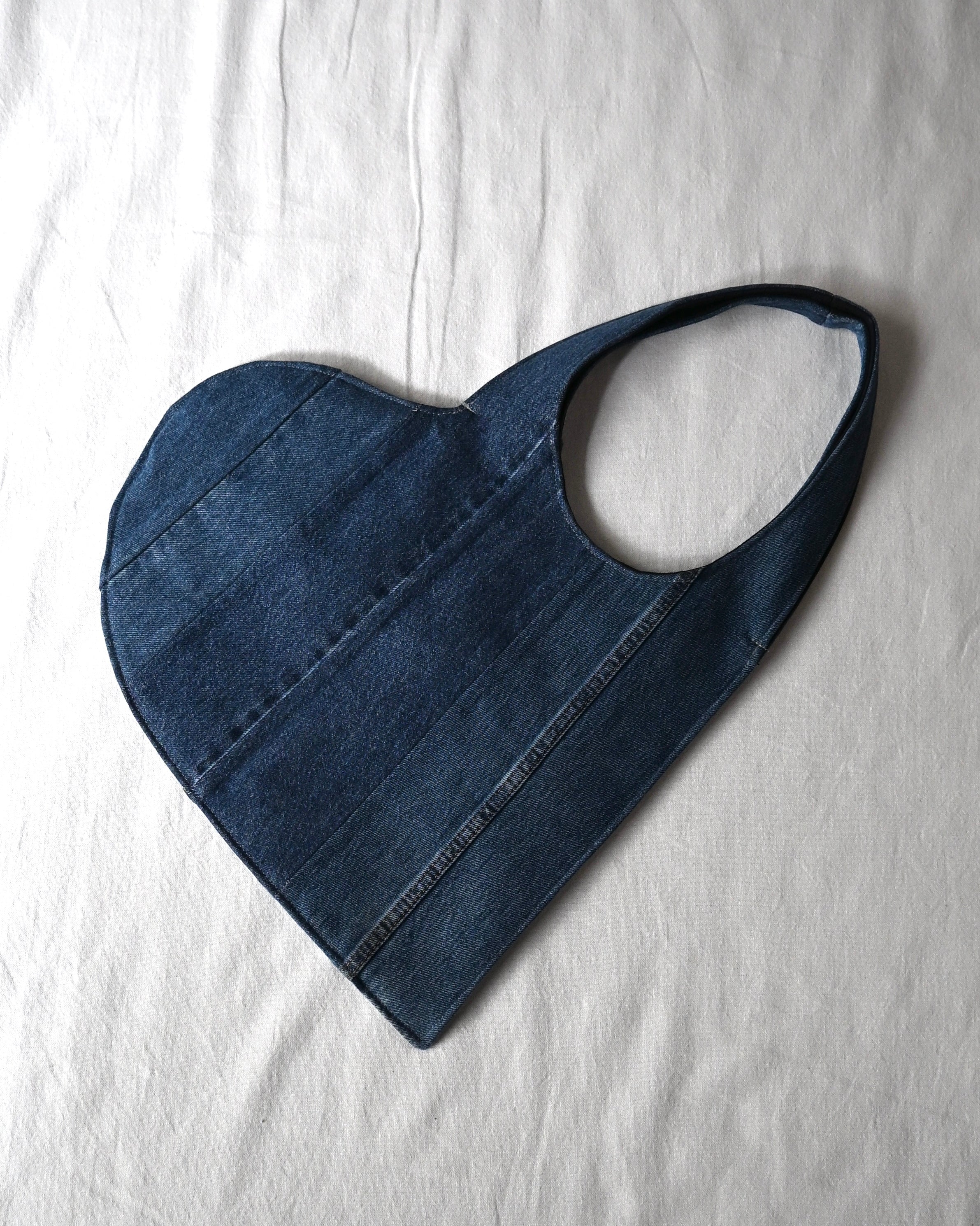 ID26-034-F /  denim heart bag【B】