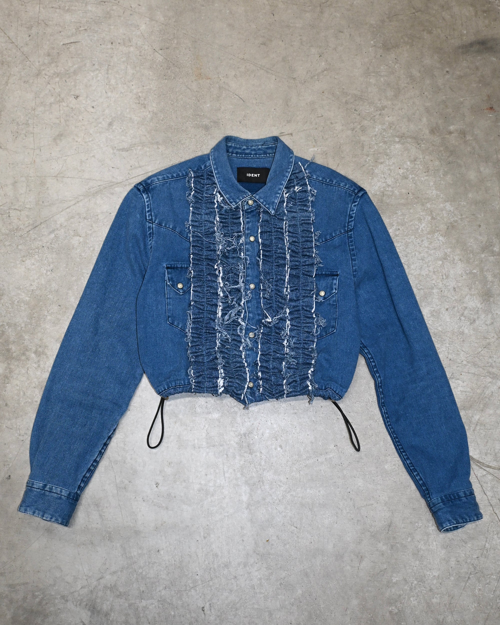 ID26-014-04-F / denim frill shirt 【B】