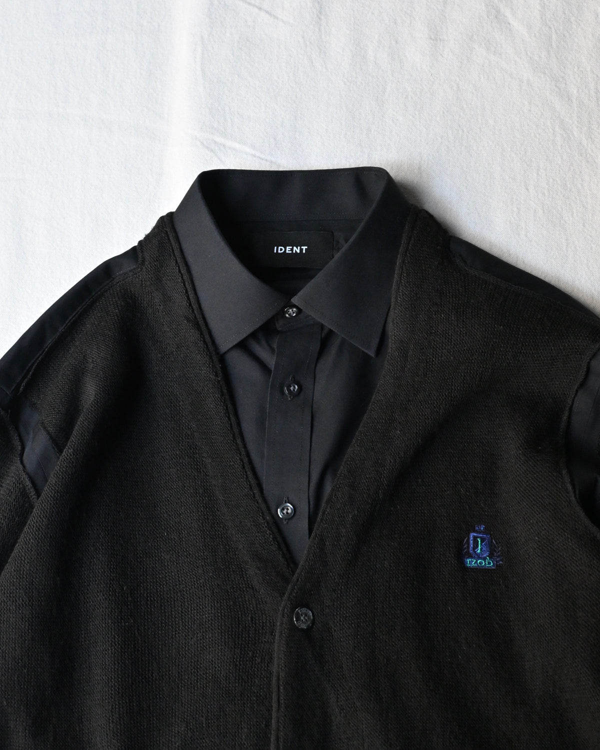 ID26-048-01-F / fake layered cardigan 【B】