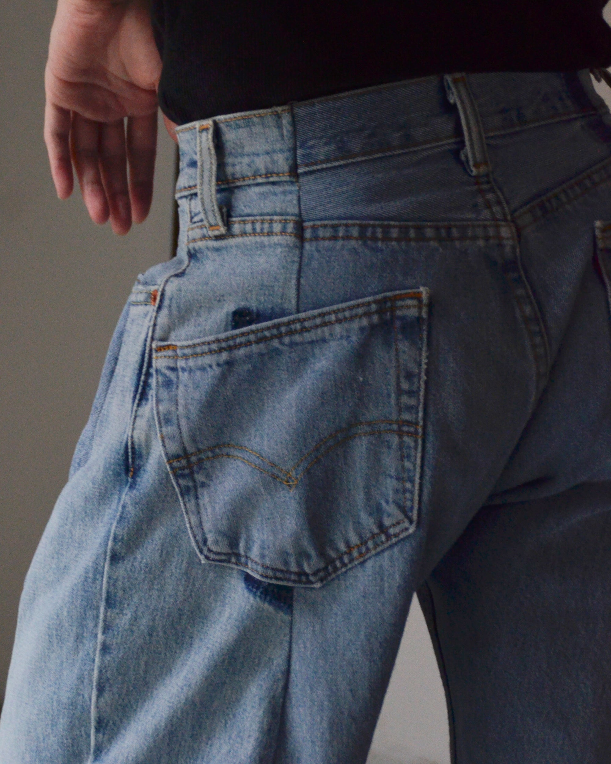 RE-010-15 / curve buggy denim【B】