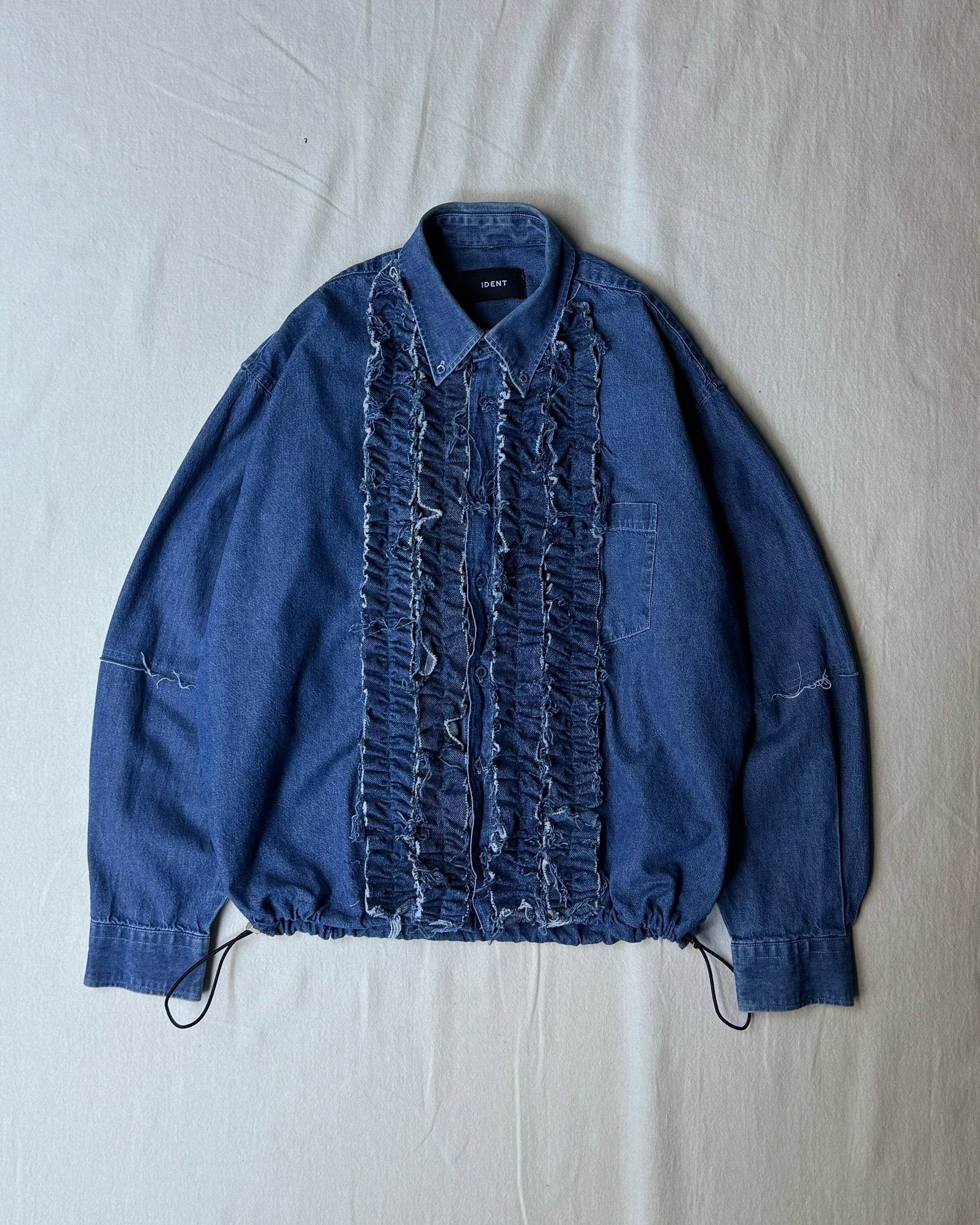ID25-001-01-F / denim frill shirt【A】