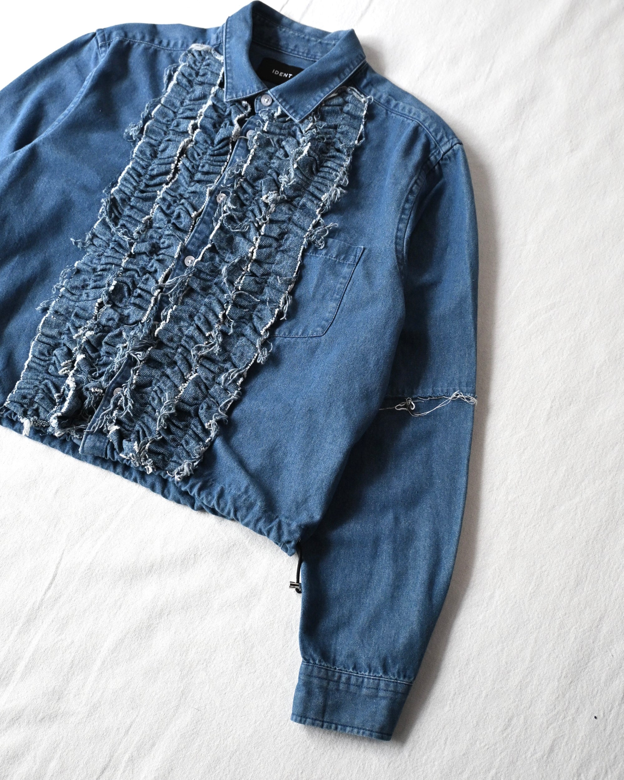 ID26-014-01-F / denim frill shirt 【A】