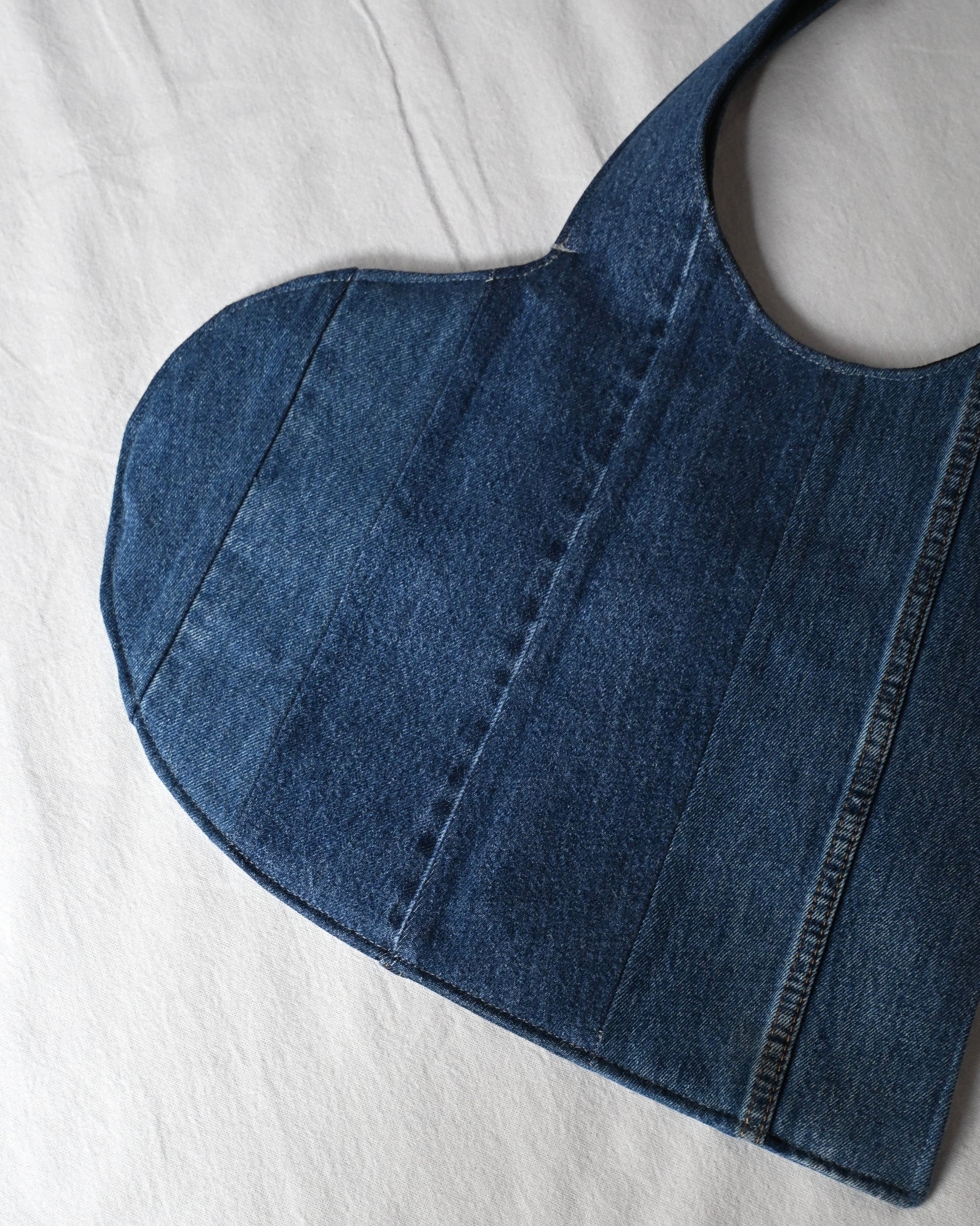 ID26-034-F /  denim heart bag【B】