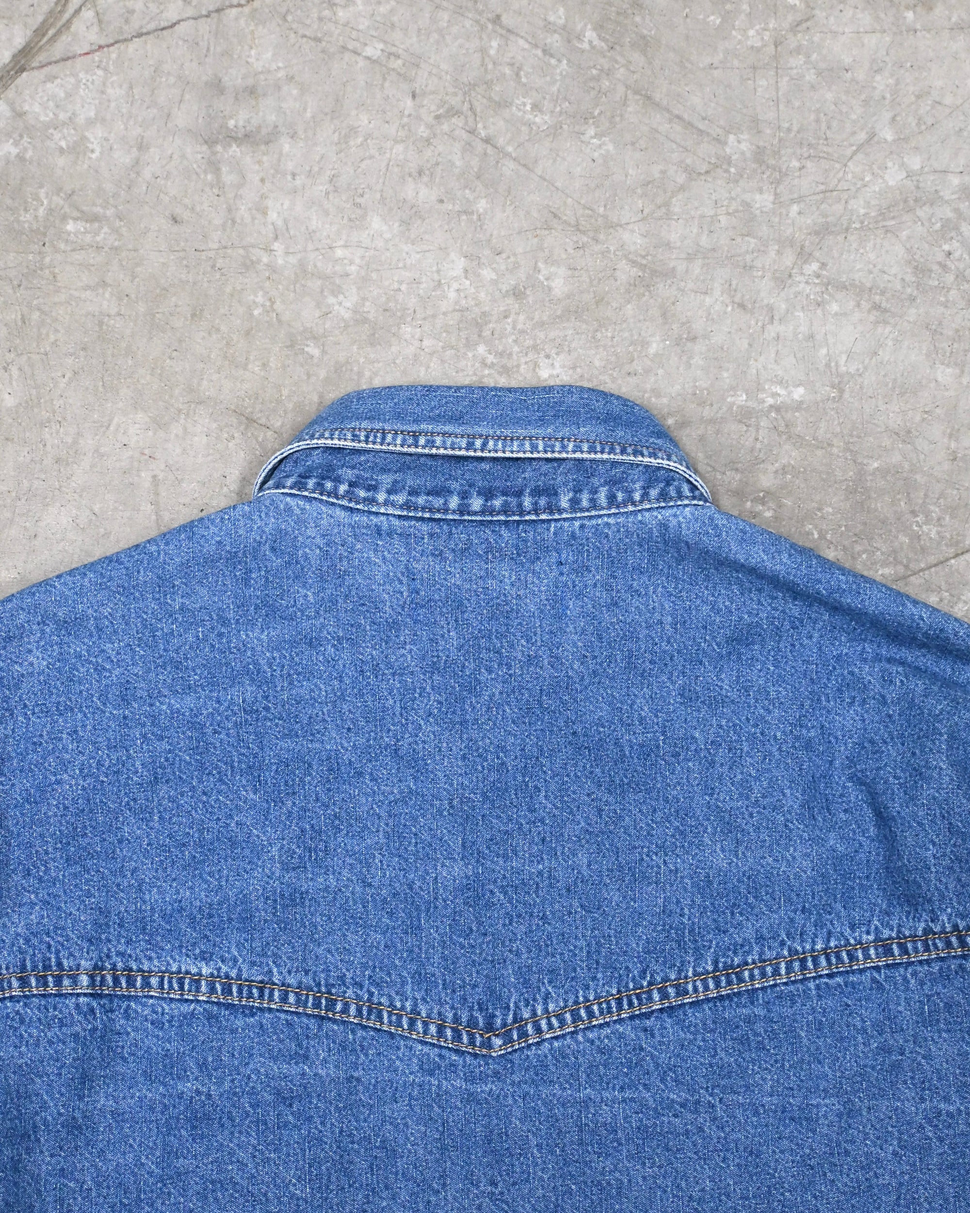 ID26-014-04-F / denim frill shirt 【A】